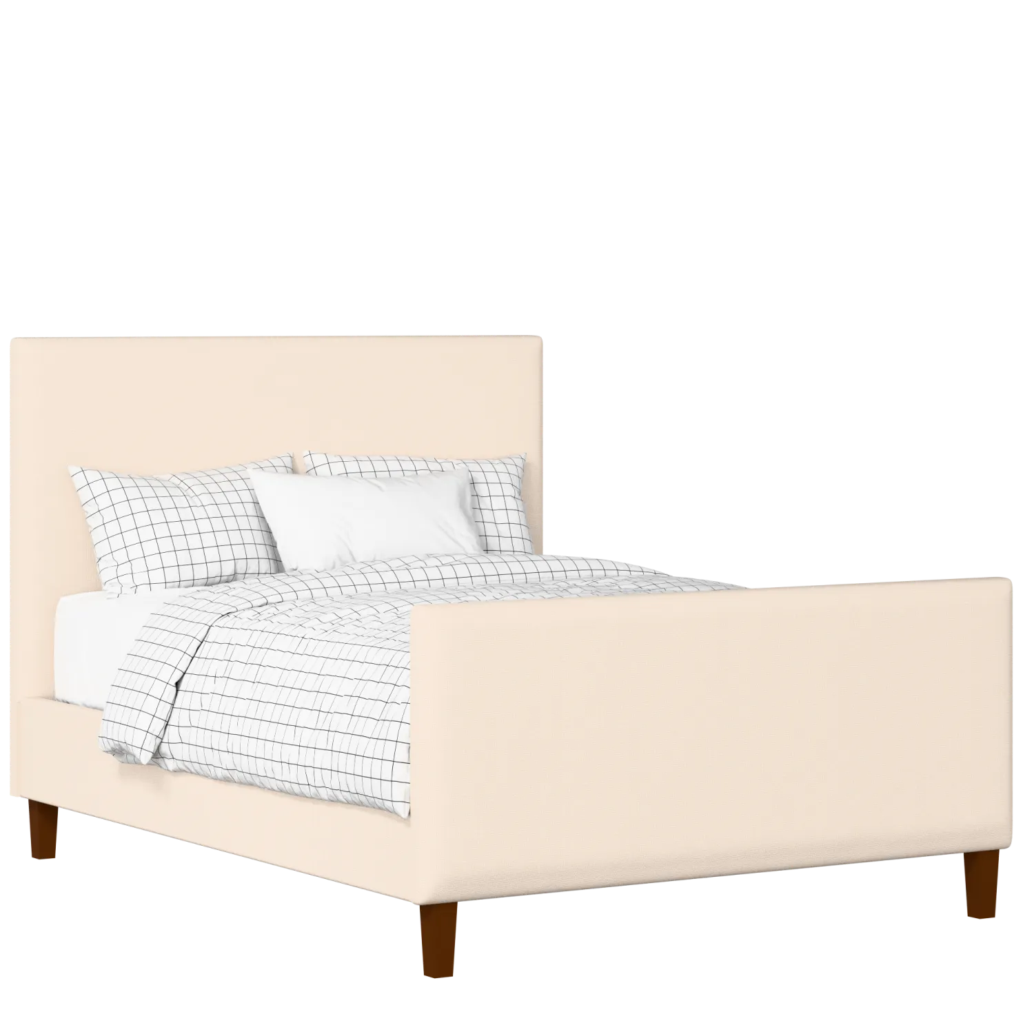 Porto upholstered bed in Silver fabric with Juno mattress