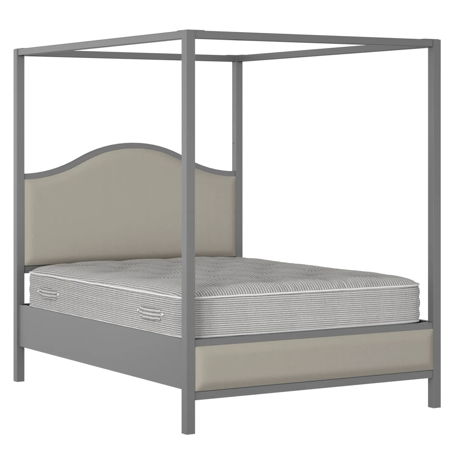 Coleridge Slim Upholstered wood upholstered bed in grey with Silver fabric