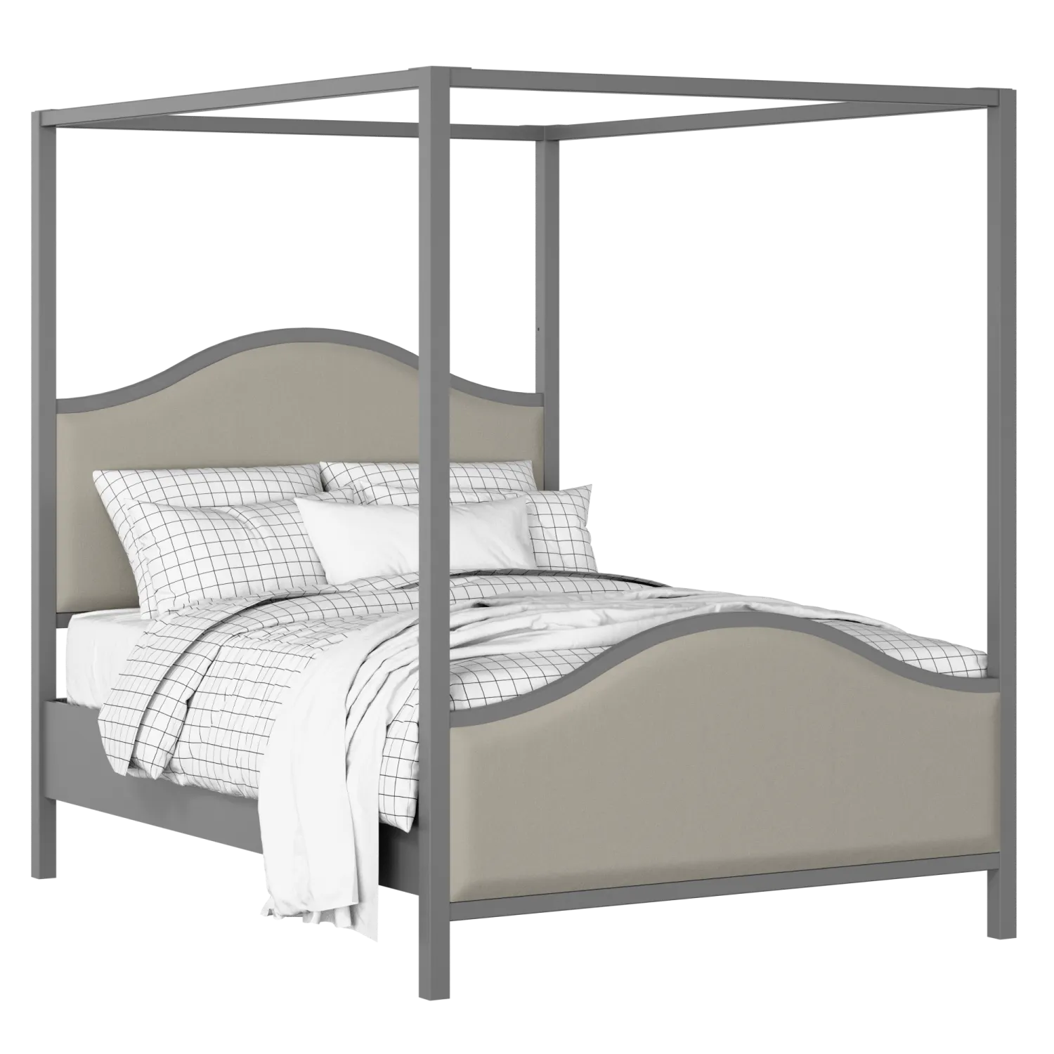 Coleridge Upholstered wood upholstered bed in grey with Silver fabric