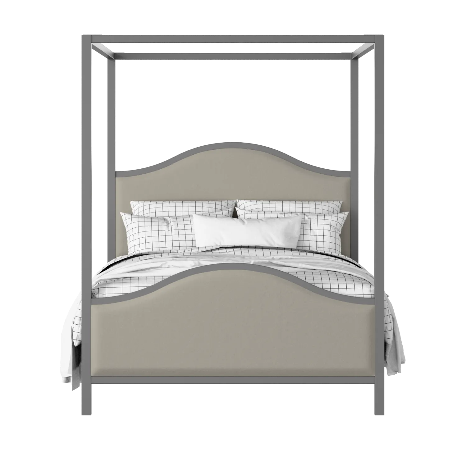 Coleridge Upholstered wood upholstered upholstered bed in grey with Silver fabric