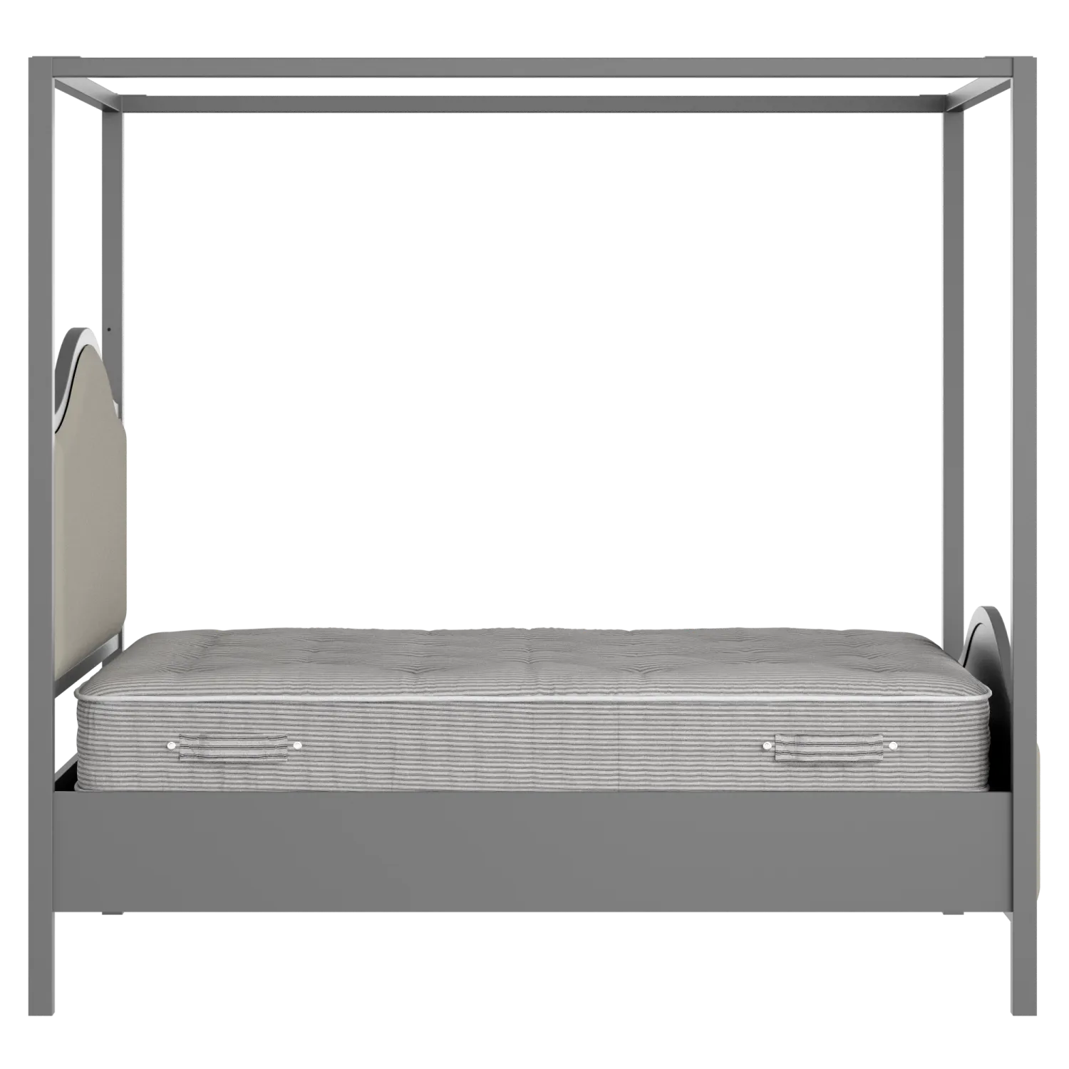 Coleridge Upholstered wood upholstered bed in grey with Silver fabric