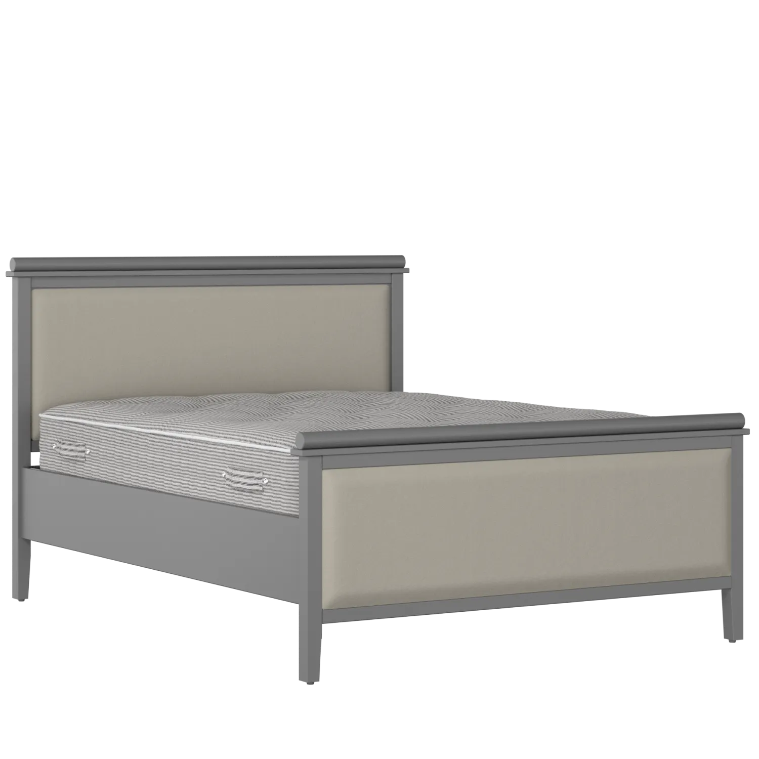 Nocturne Upholstered wood upholstered bed in grey with Silver fabric