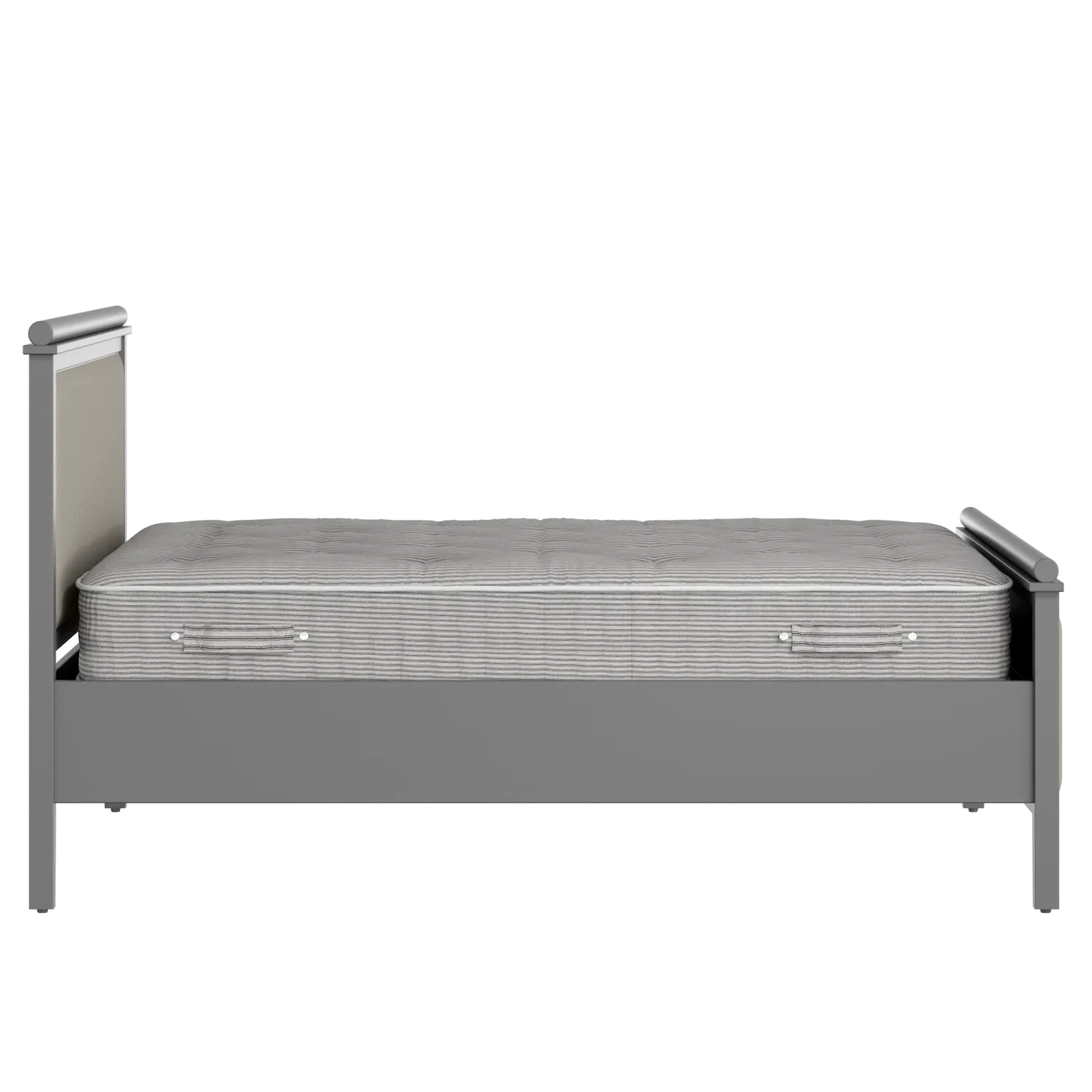 Nocturne Upholstered wood upholstered bed in grey with Silver fabric