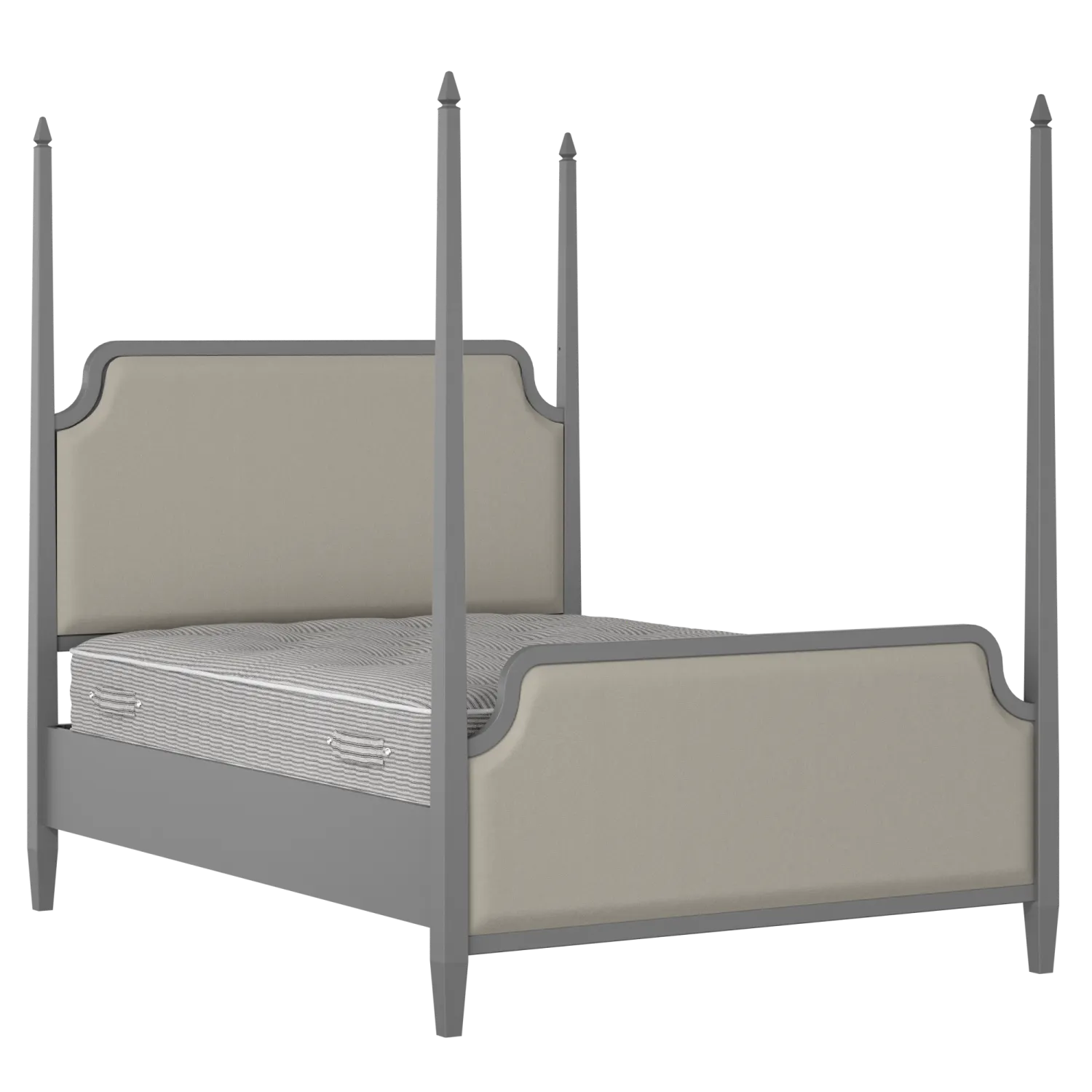 Wilde Upholstered wood upholstered bed in grey with Silver fabric