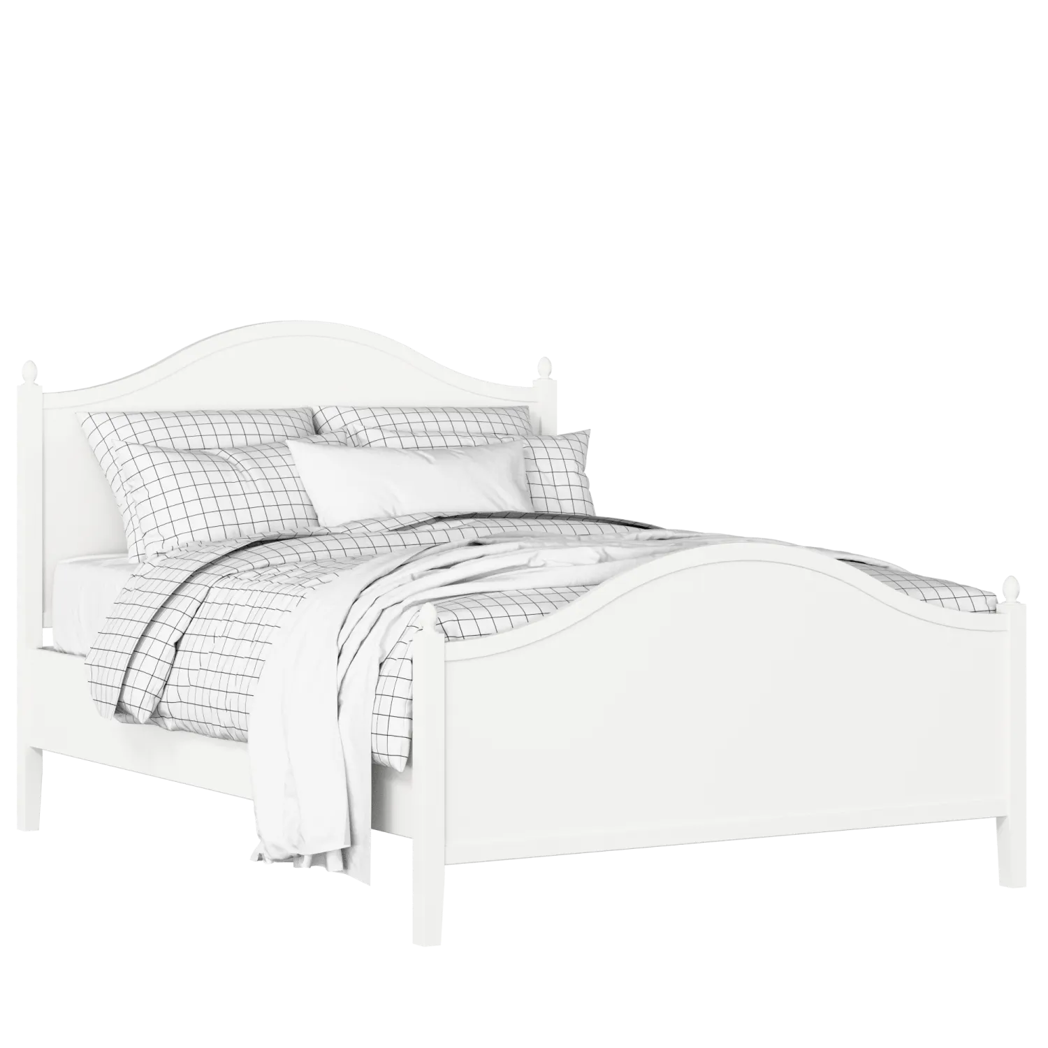 Brady houten bed in wit met matras