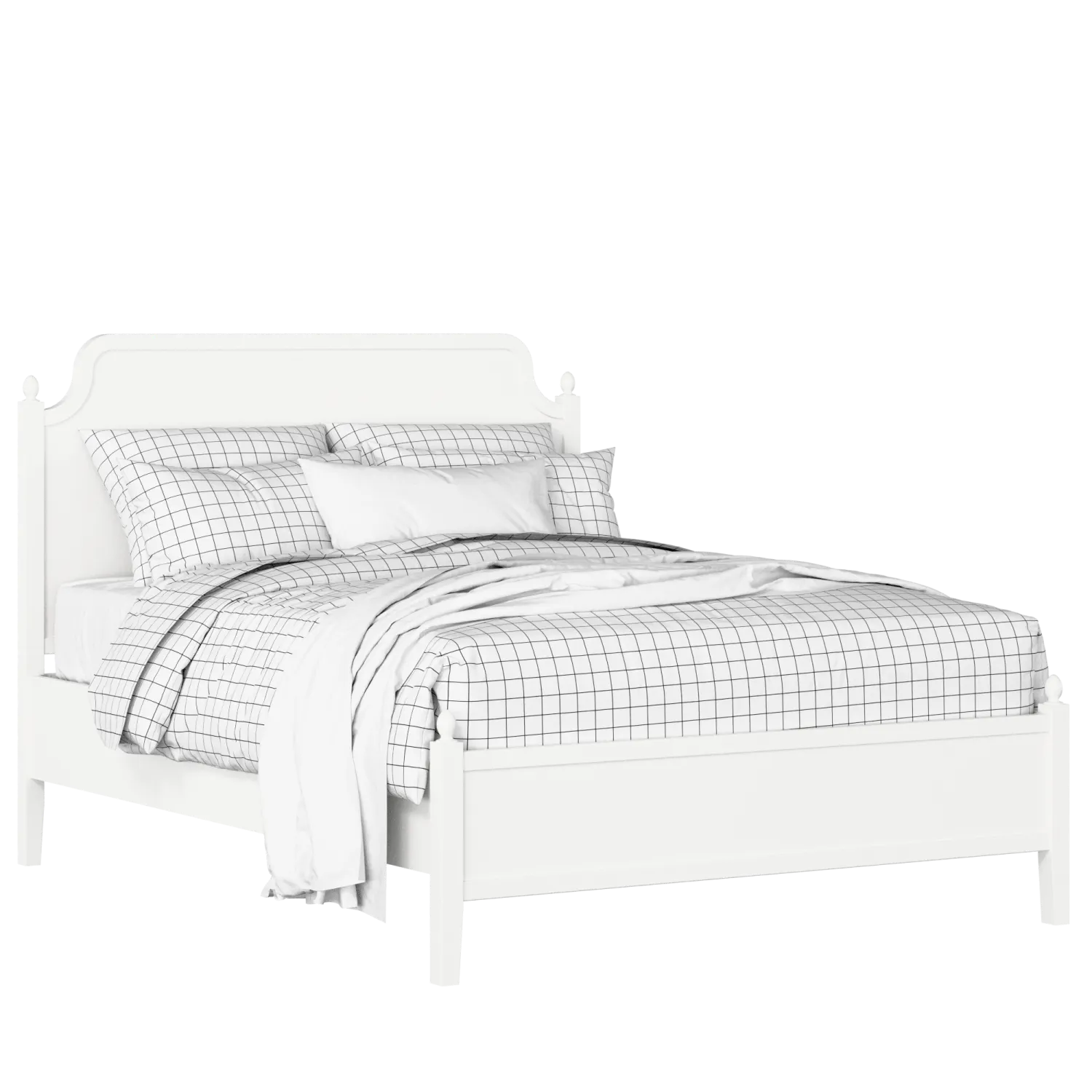 Bronte Slim letto in legno bianco con materasso
