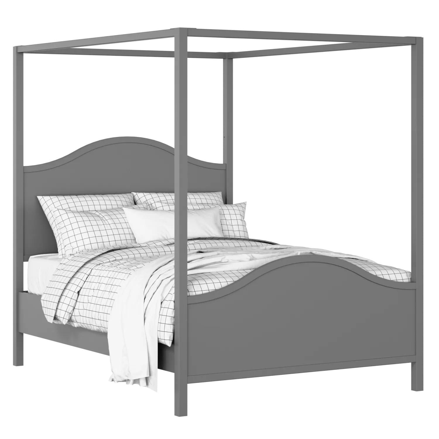 Coleridge painted wood bed in grey with Juno mattress