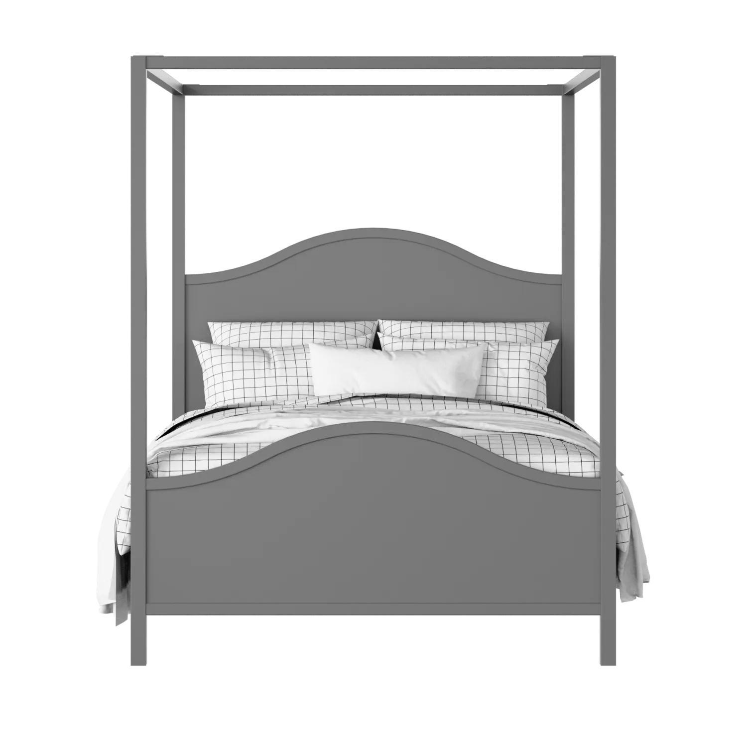 Coleridge painted wood bed in grey with Juno mattress