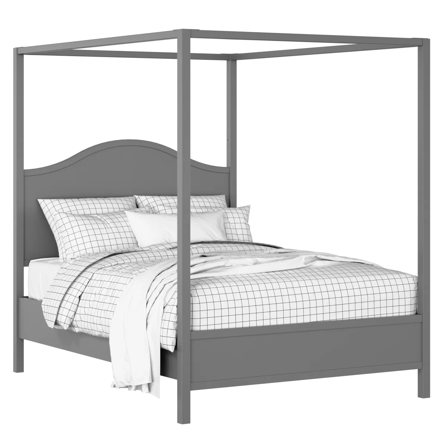 Coleridge Slim painted wood bed in grey with Juno mattress