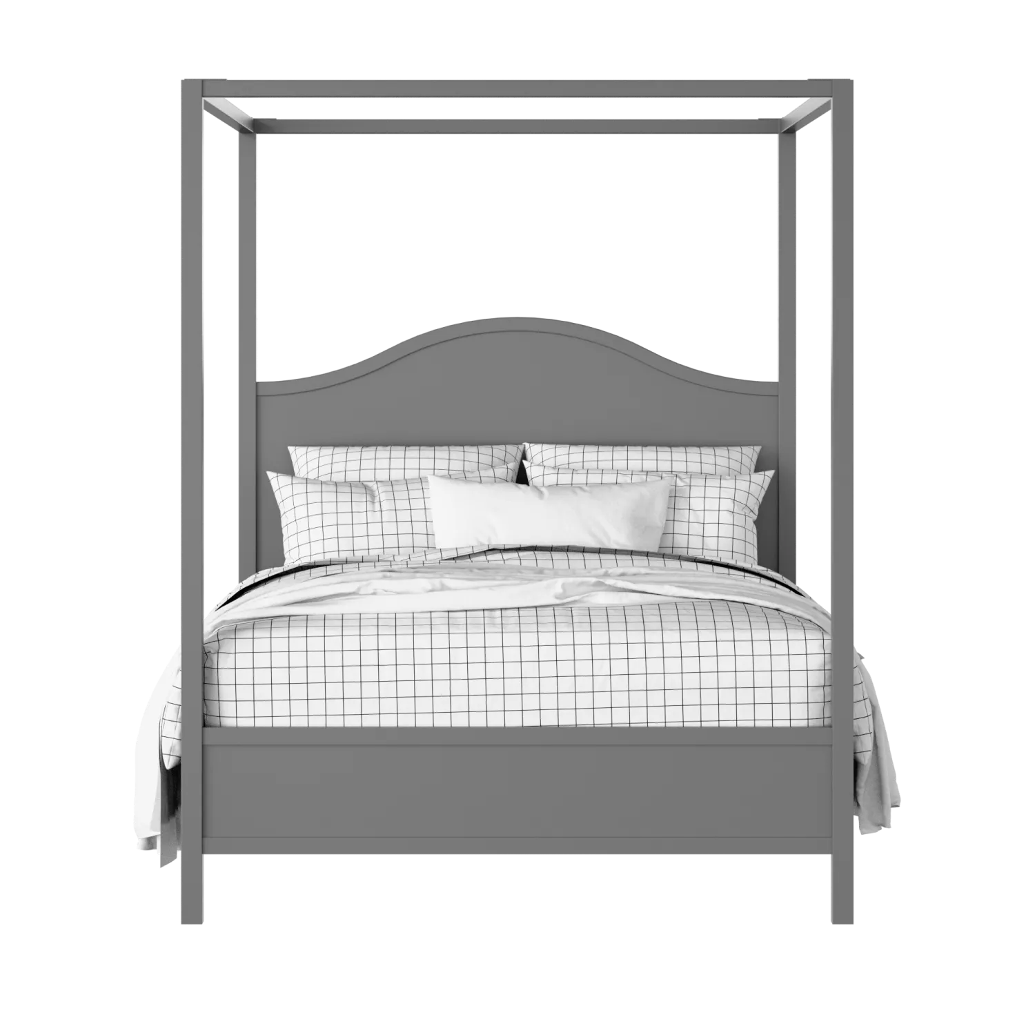 Coleridge Slim painted wood bed in grey with Juno mattress