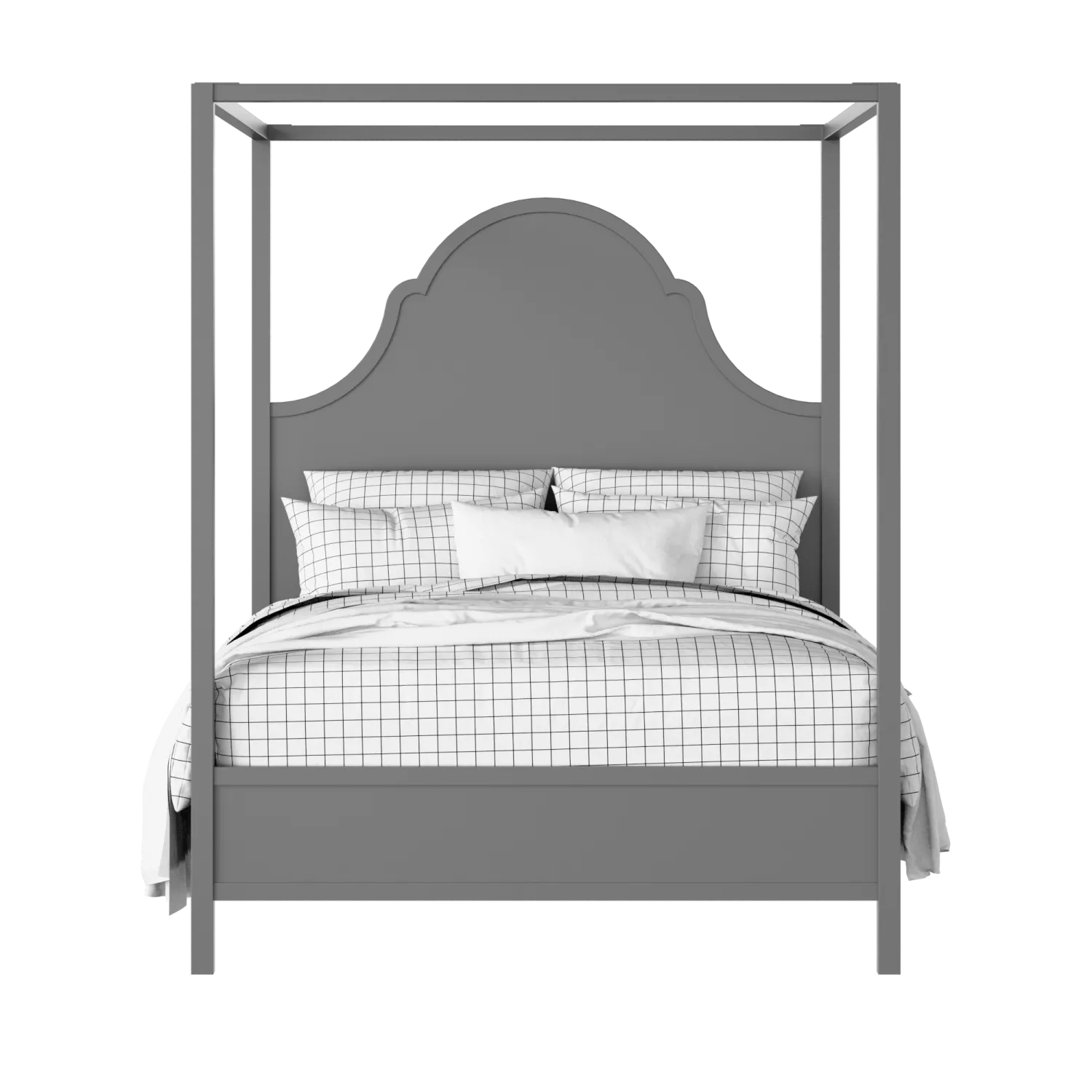 Joyce painted wood bed in grey with Juno mattress