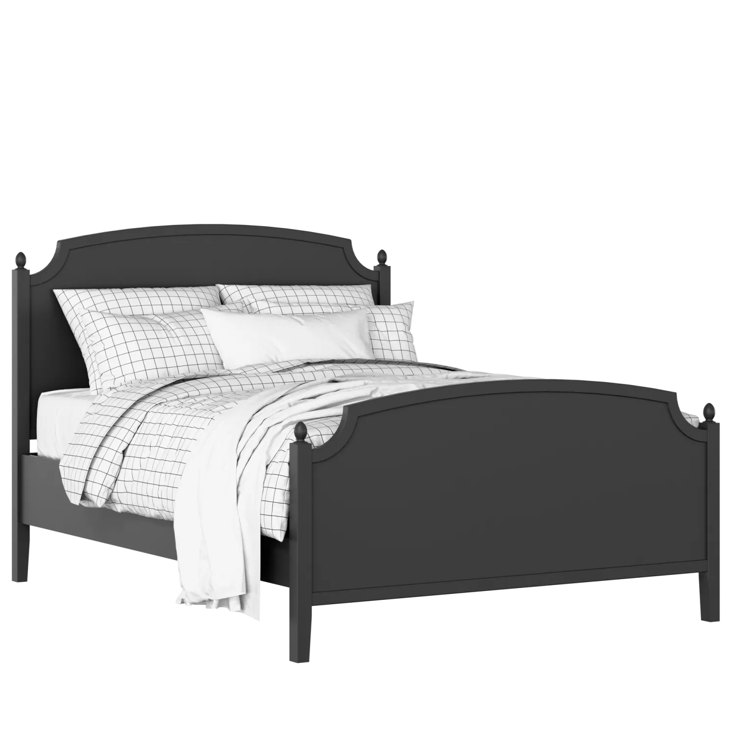 Kipling painted wood bed in black with Juno mattress