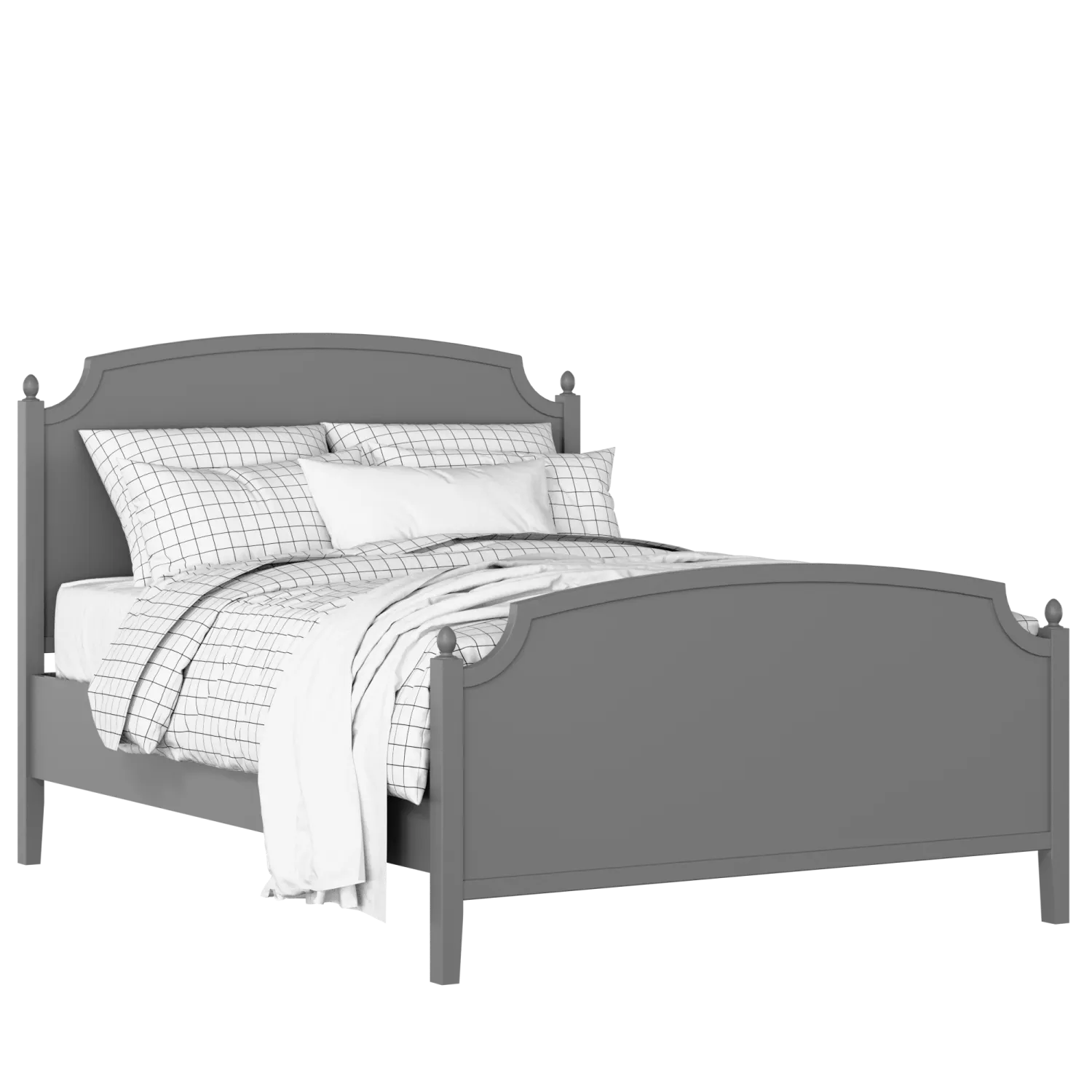 Kipling painted wood bed in grey with Juno mattress