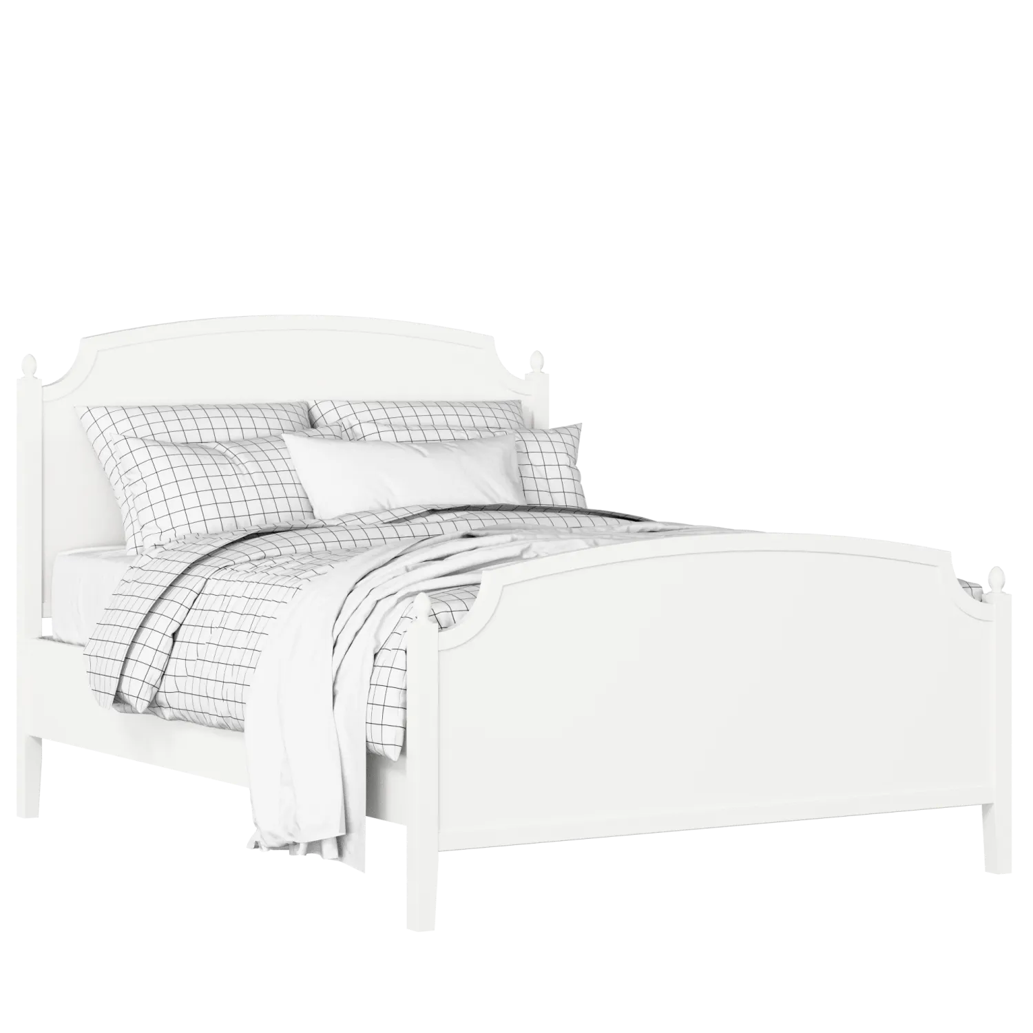 Kipling cama de madera pintada en blanco con colchón