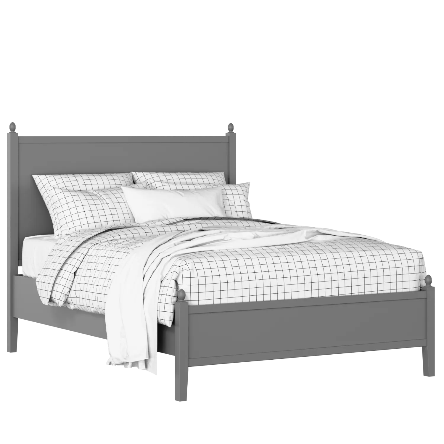 Marbella Slim painted wood bed in grey with Juno mattress