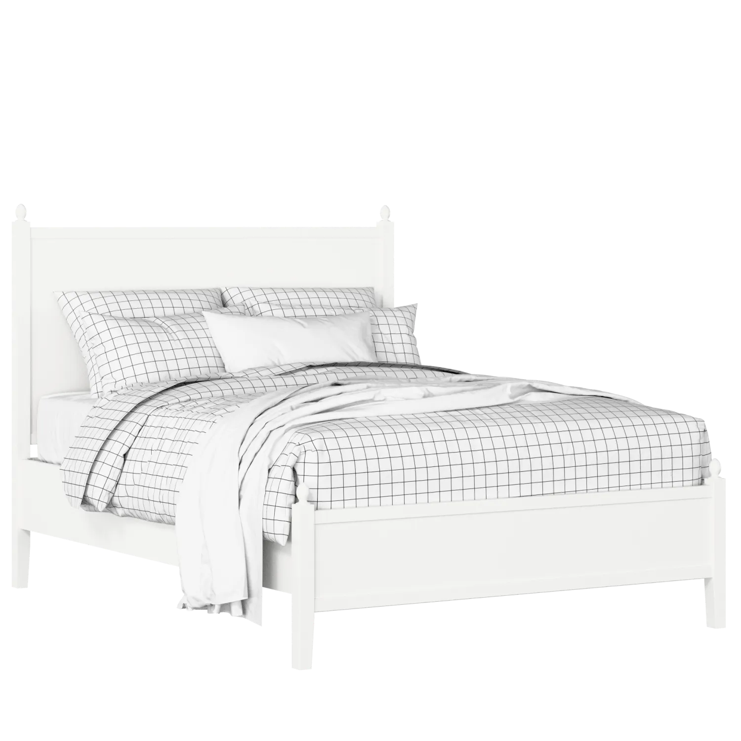 Marbella Slim houten bed in wit met matras