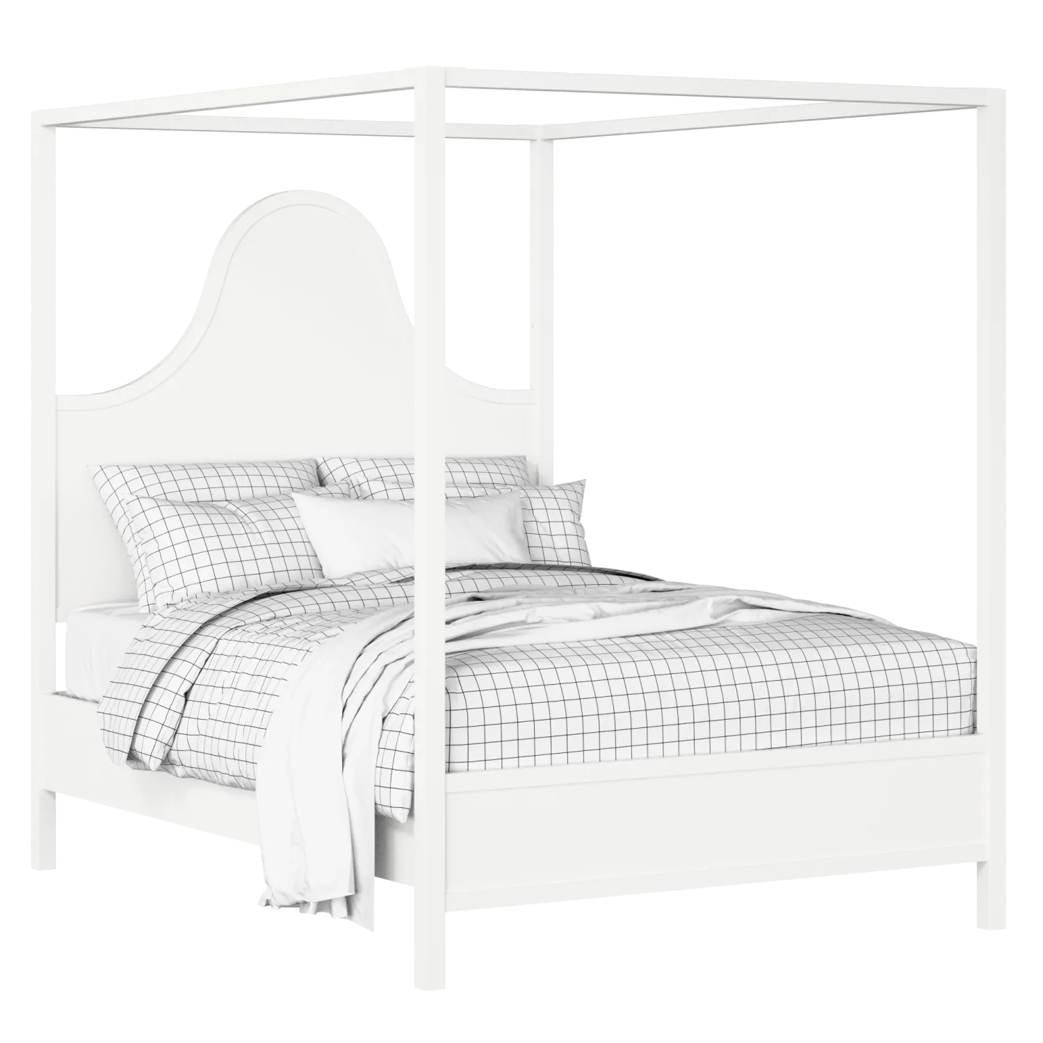 Rowe painted wood bed in white with Juno mattress