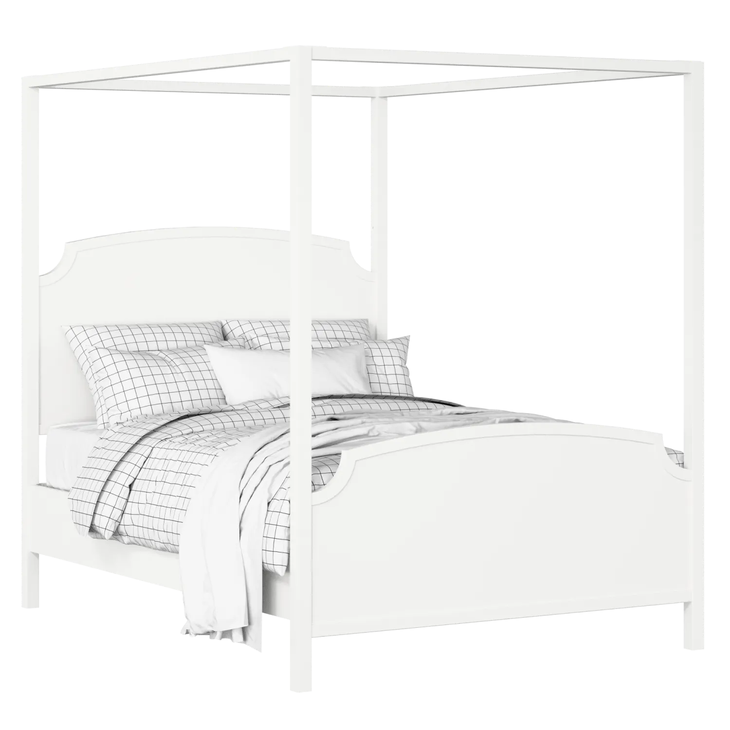 Shelley lit en bois peint en blanc avec matelas