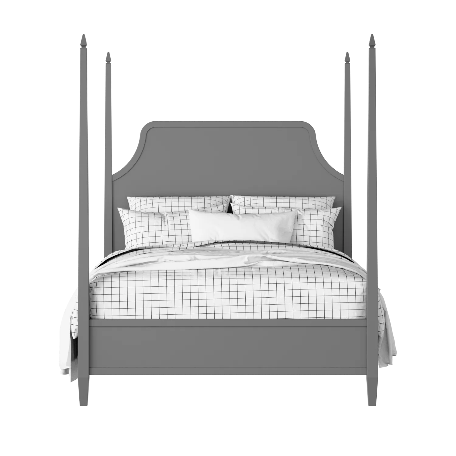 Turner painted wood bed in grey with Juno mattress