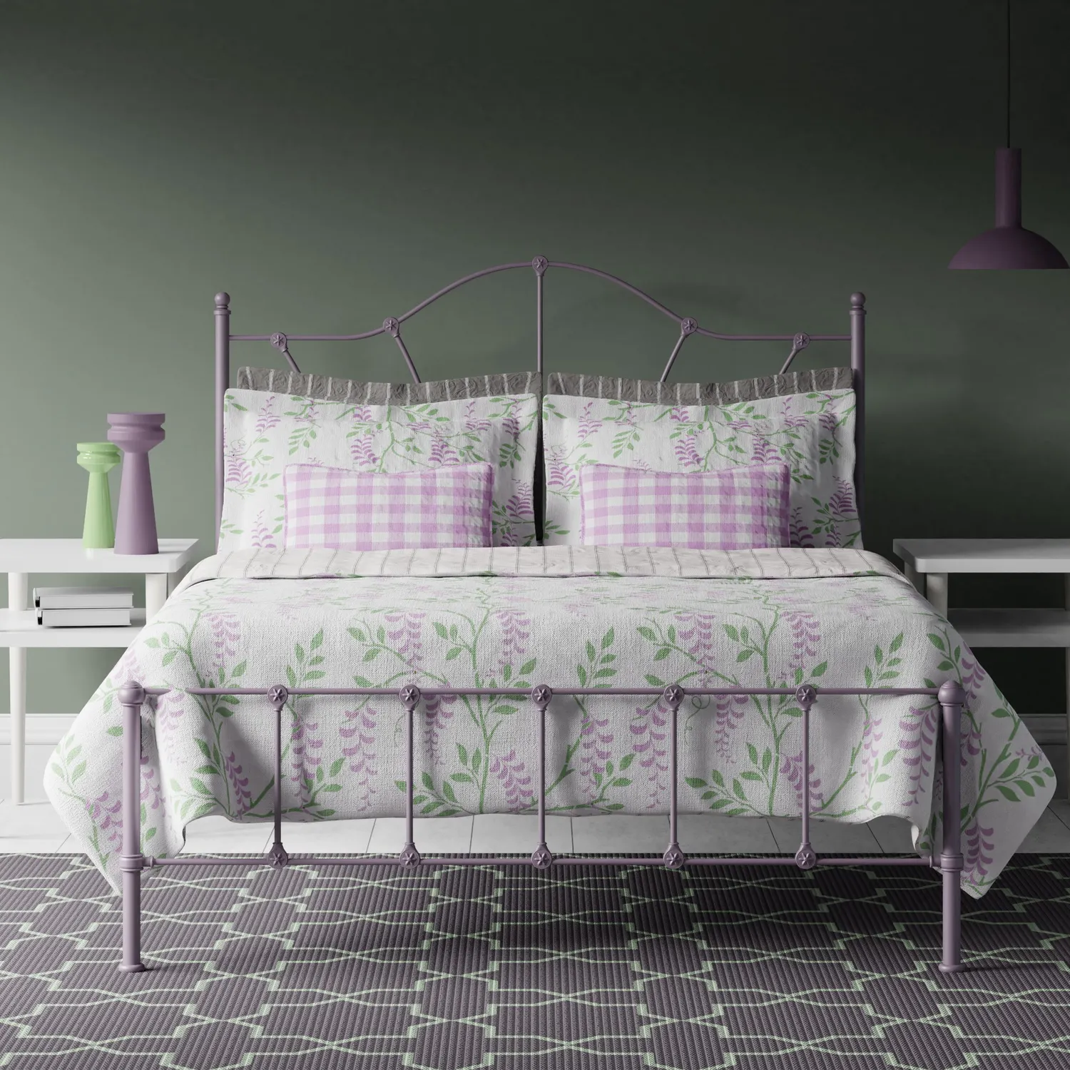 Claudia iron bed - Image lilac 1