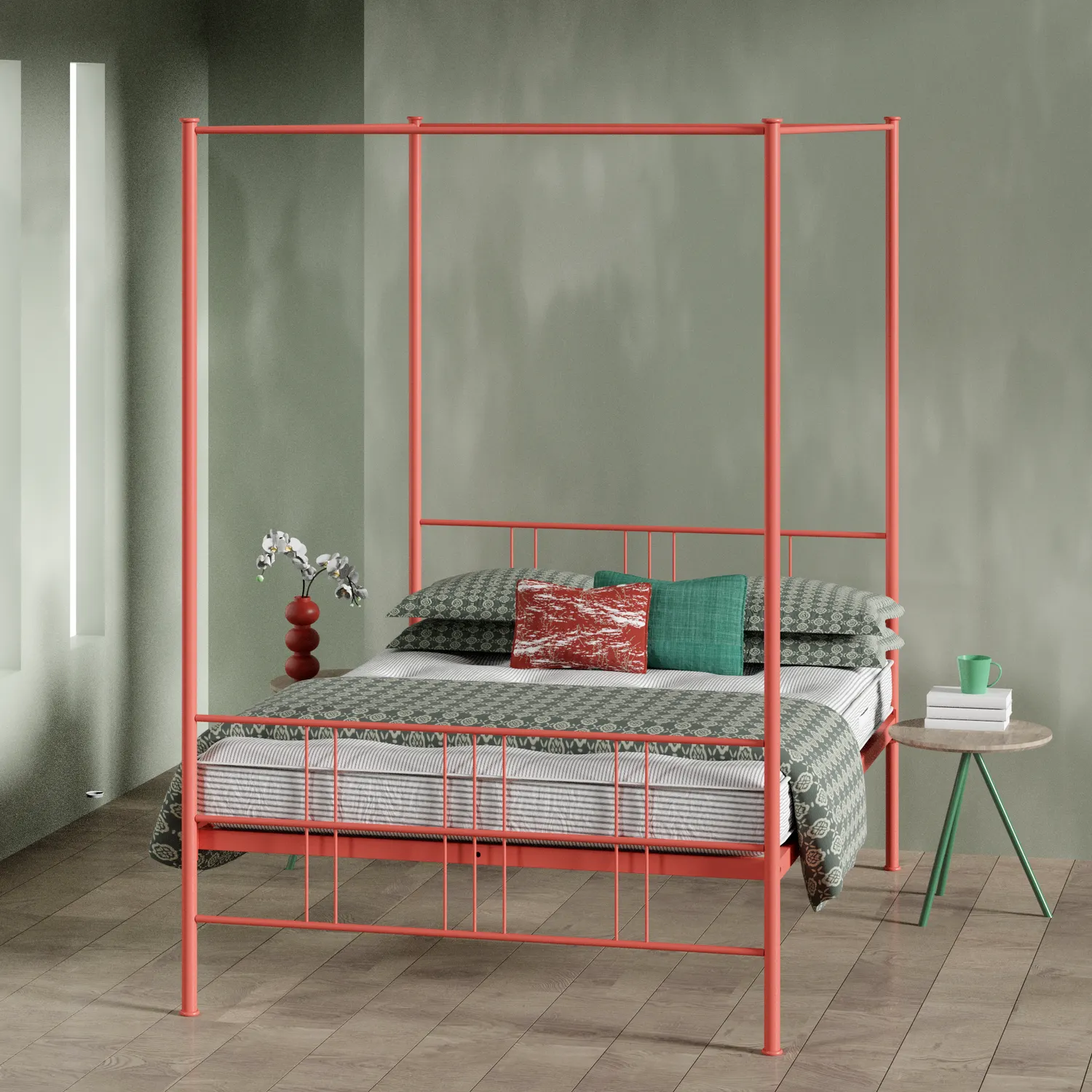 Mattress - Toulon bed frame in red
