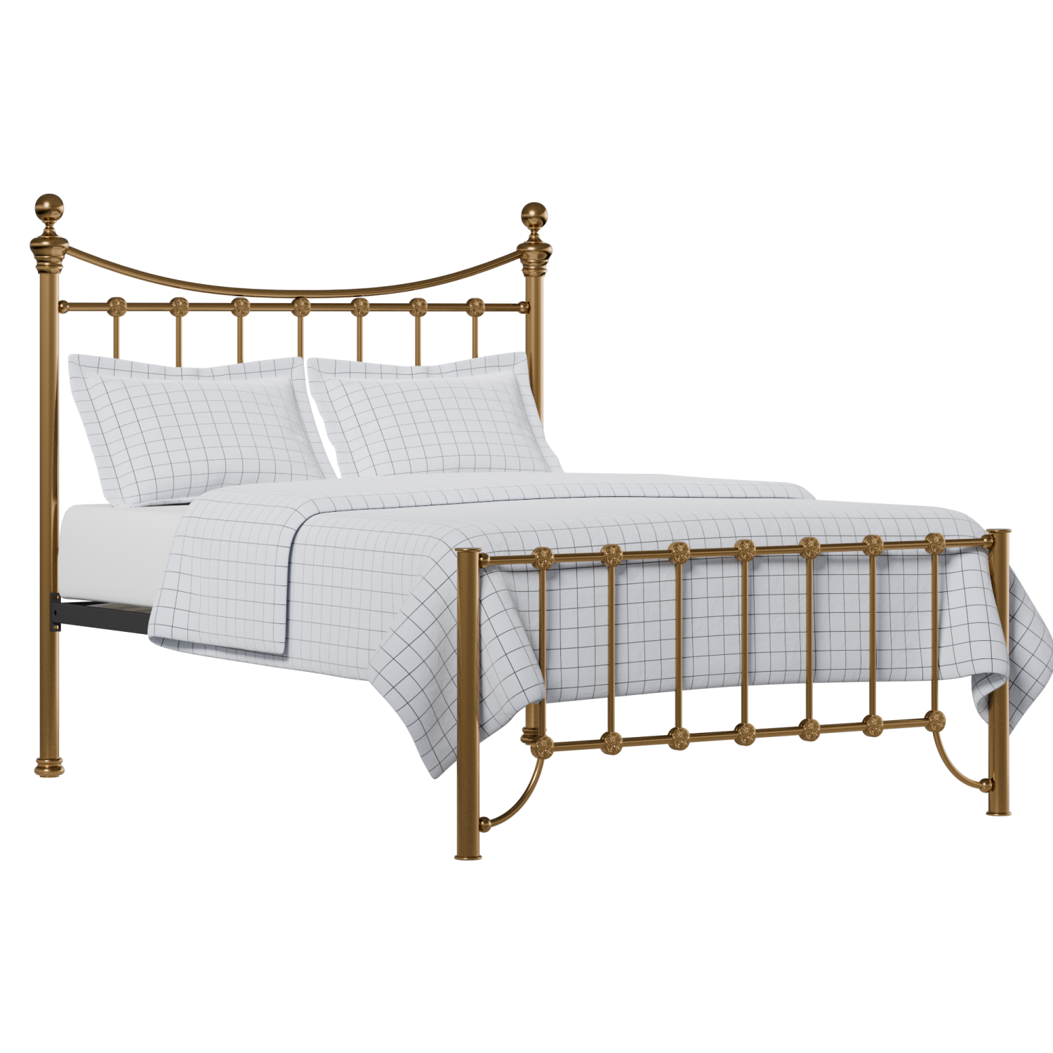 Arran Low Footend brass bed with Juno mattress