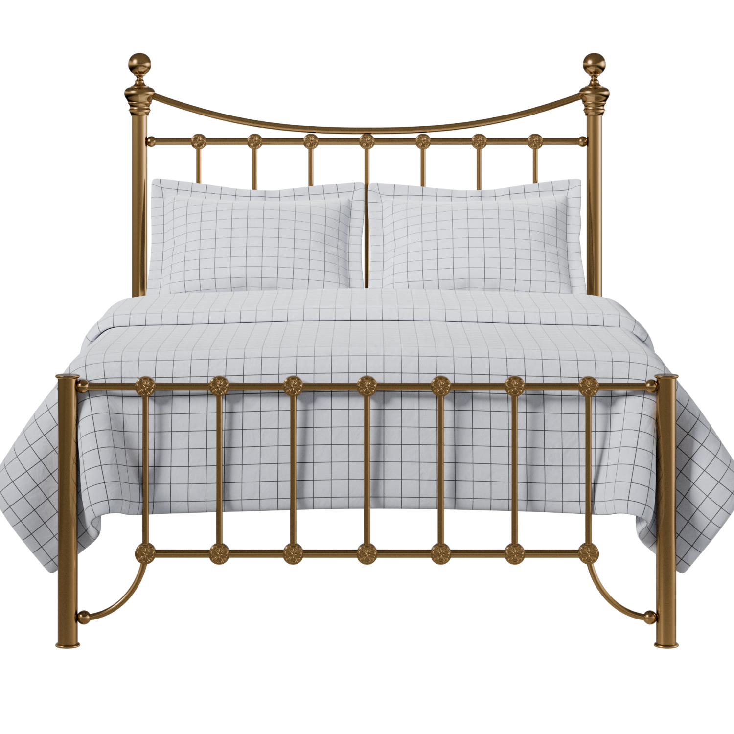Arran Low Footend brass bed with Juno mattress