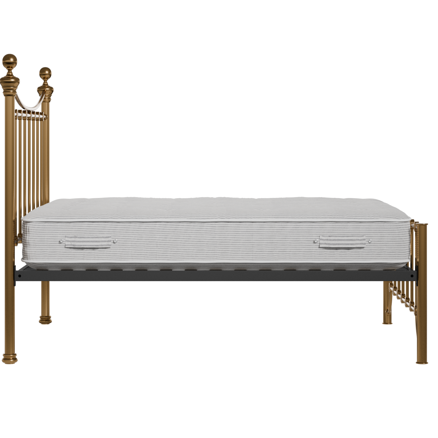 Arran Low Footend brass bed with Juno mattress
