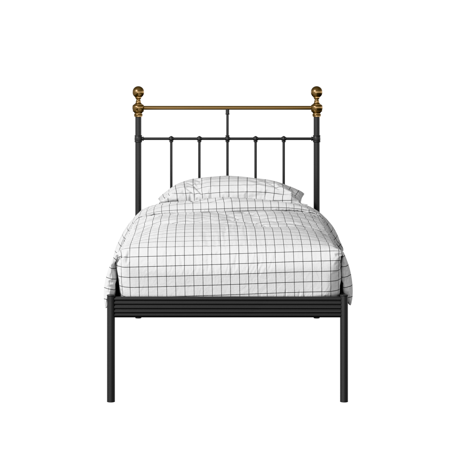 Iver iron/metal single bed in black