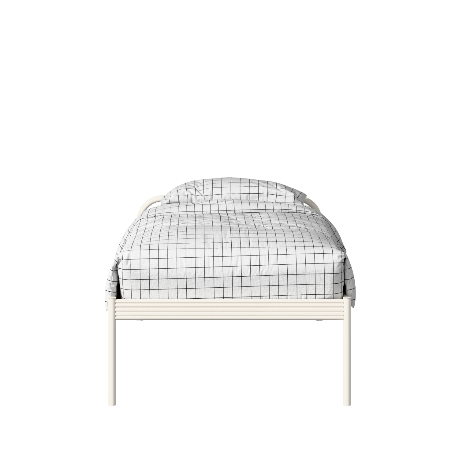 Kenton iron/metal single bed in ivory