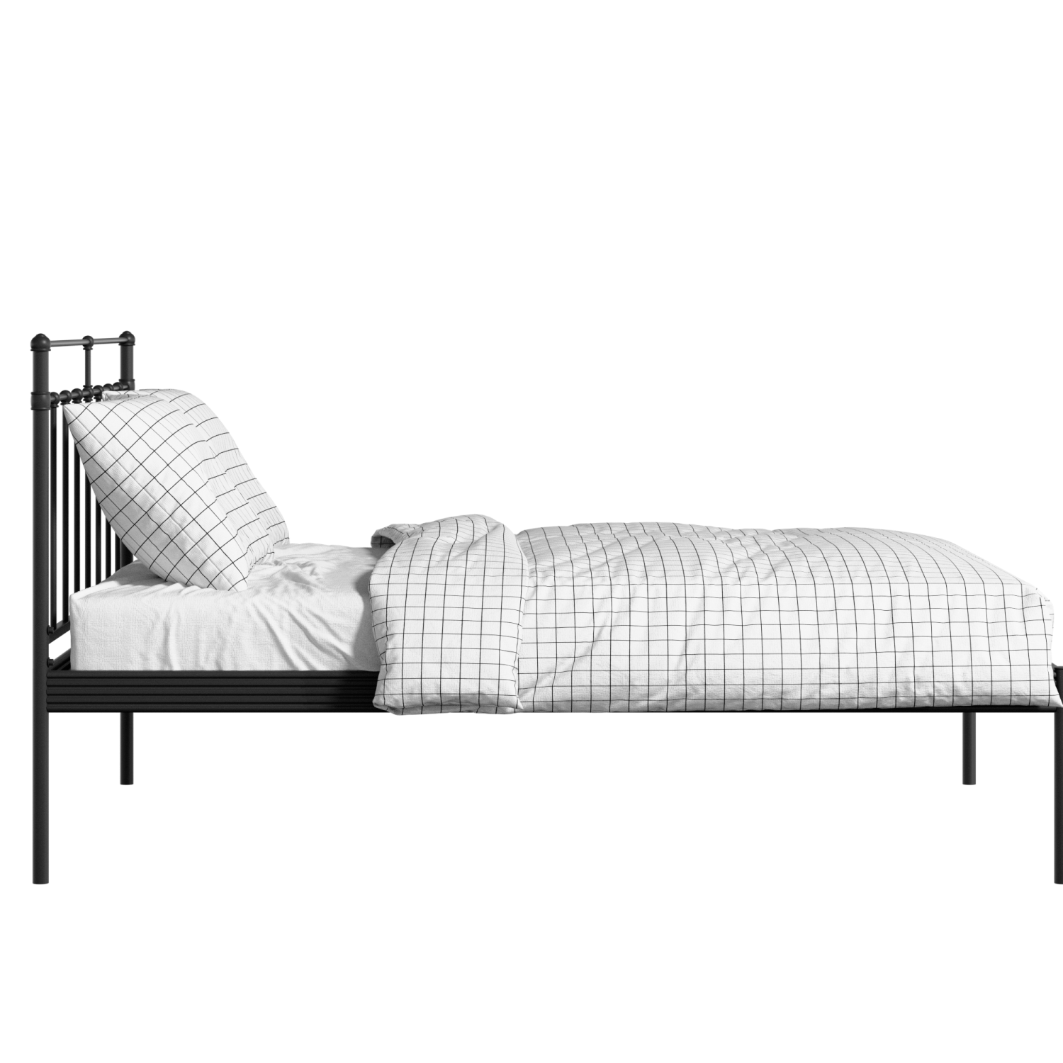 Richmond iron/metal bed in black with Juno mattress
