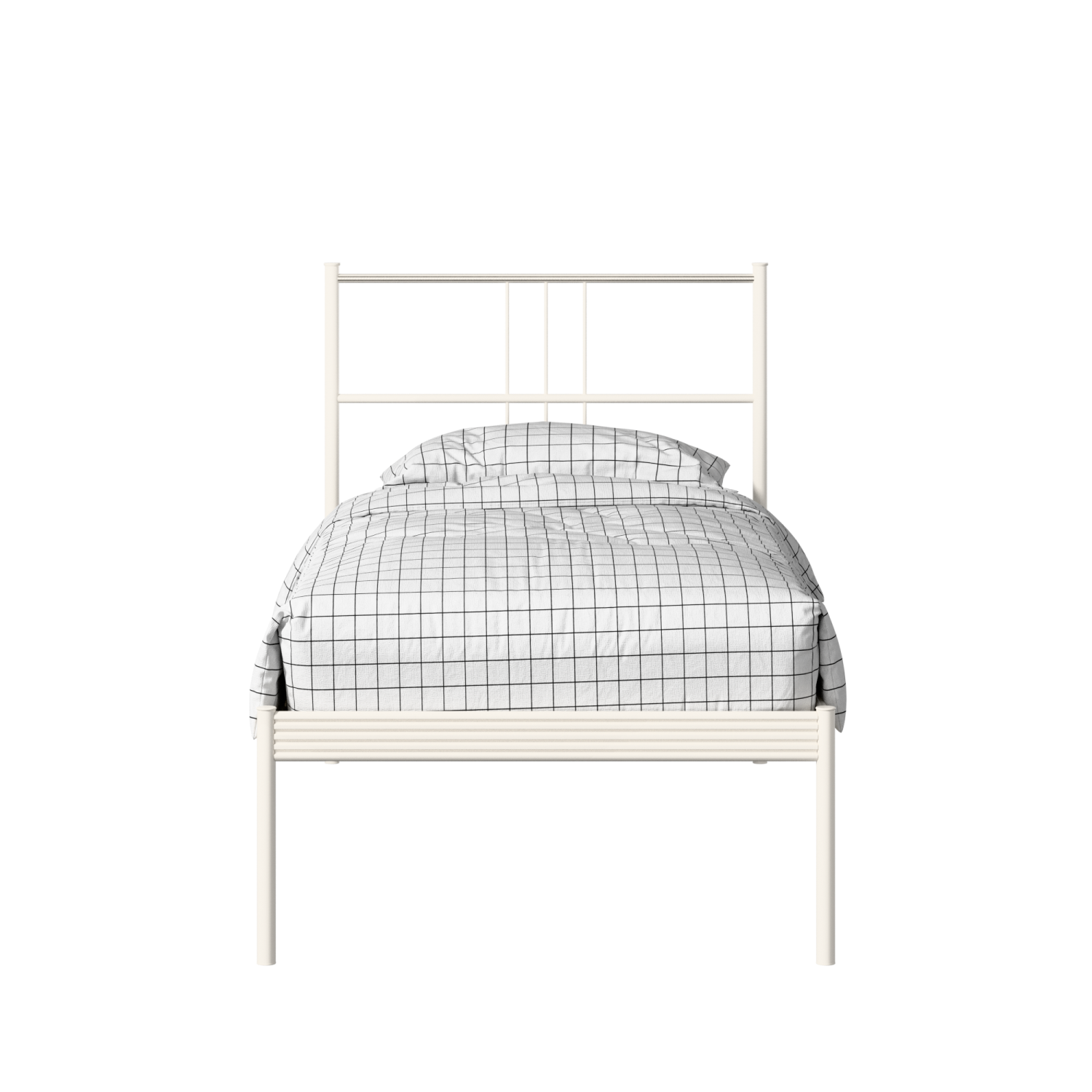 Sheen iron/metal single bed in ivory