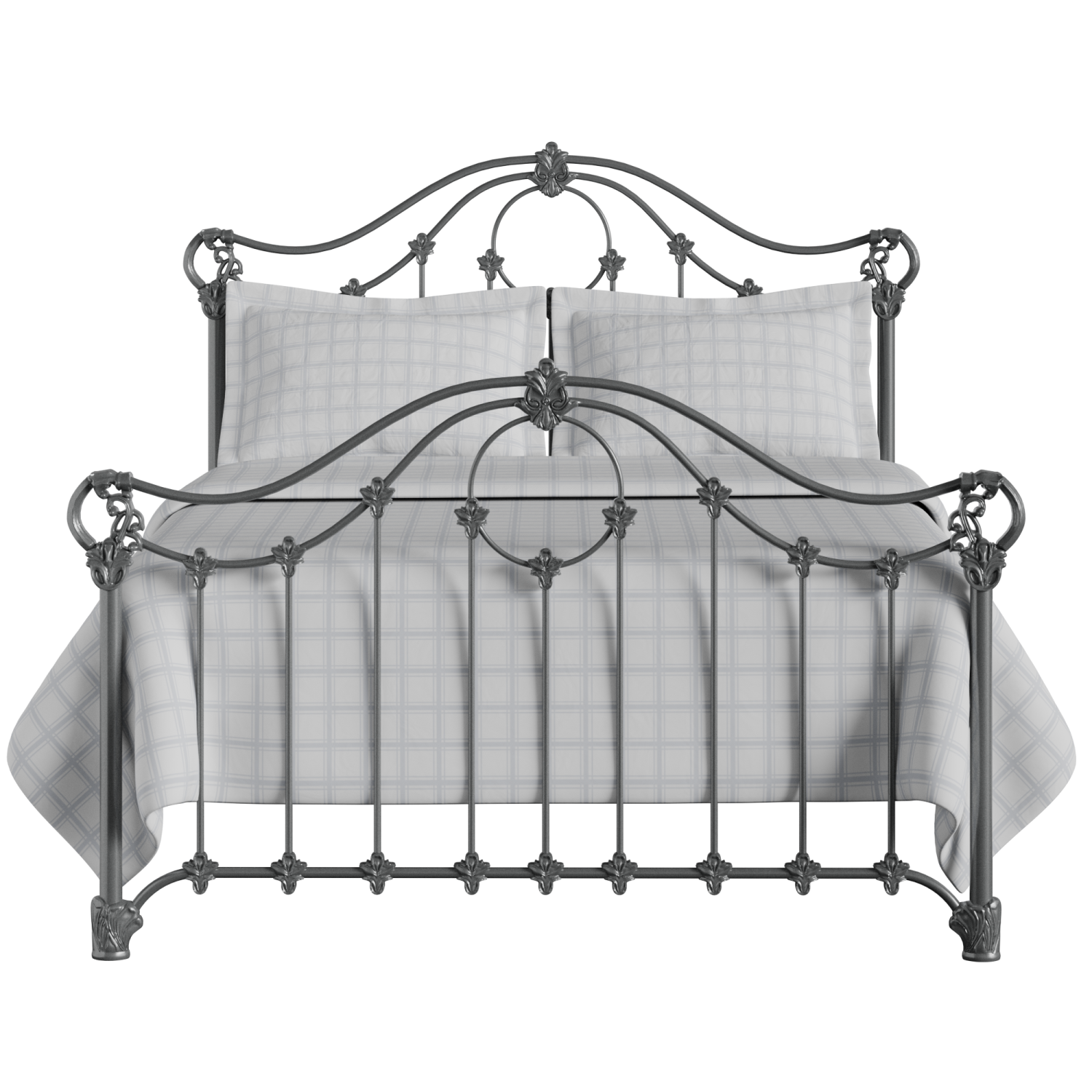 Alva iron/metal bed in pewter
