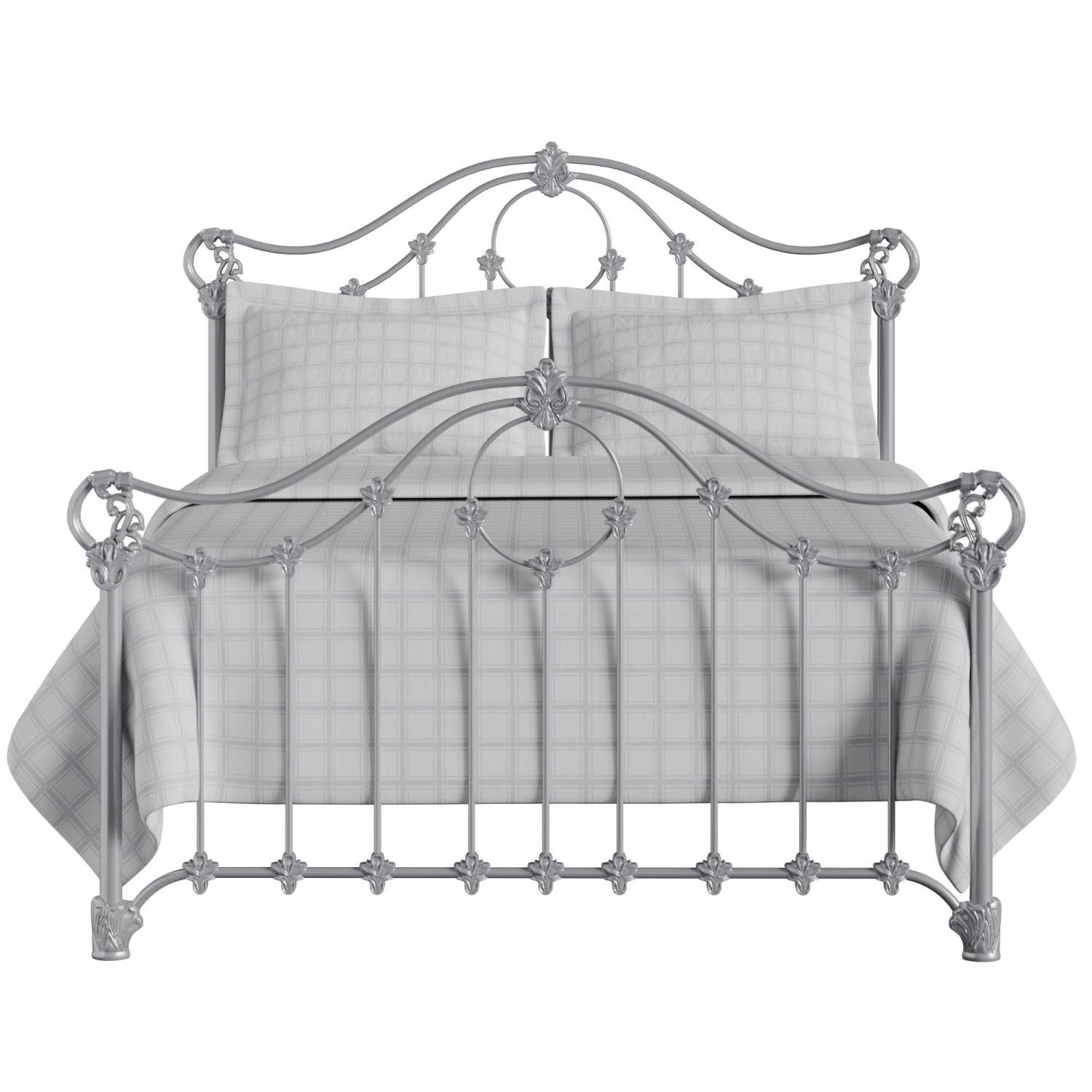 Alva iron/metal bed in silver