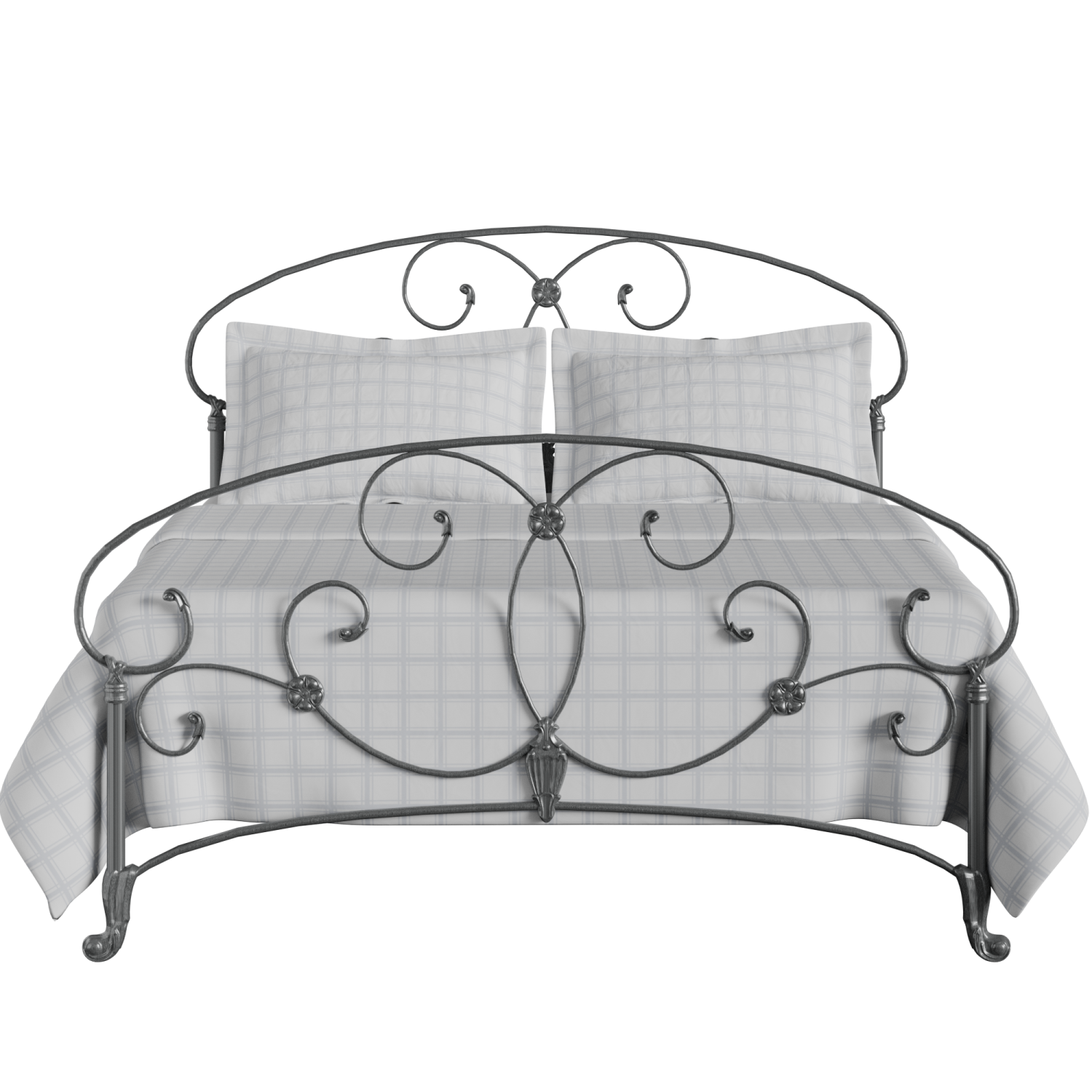Arigna iron/metal bed in pewter