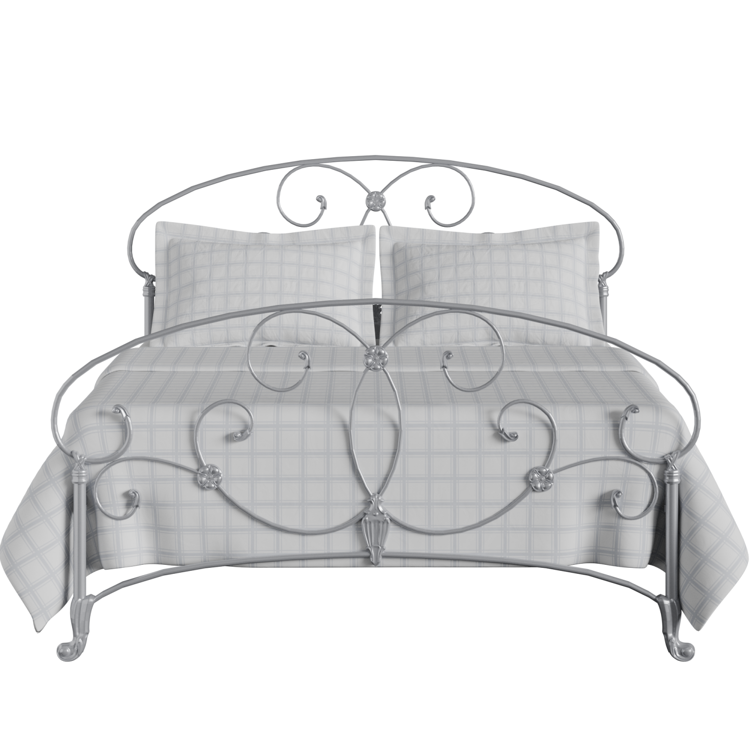 Arigna iron/metal bed in silver