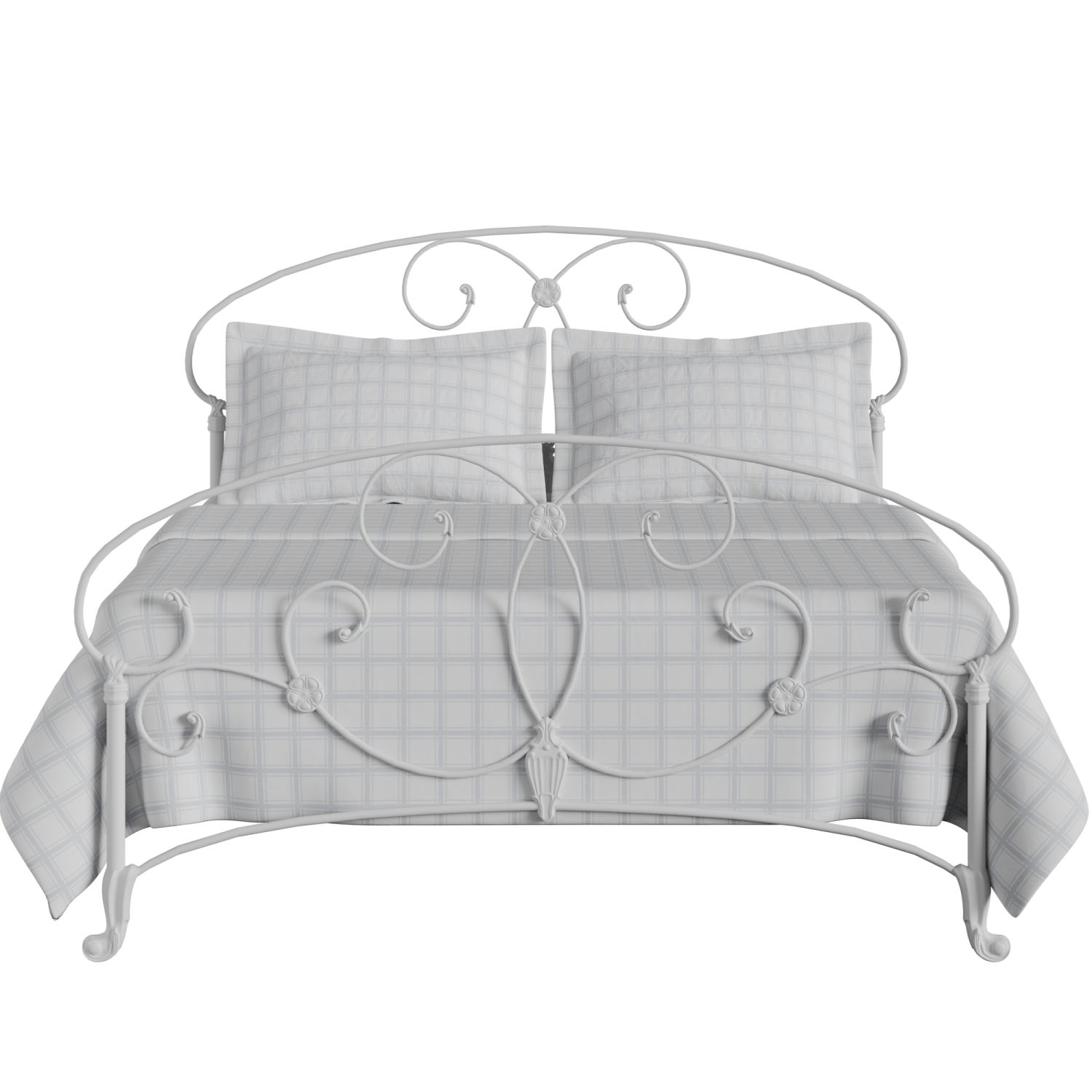 Arigna iron/metal bed in white