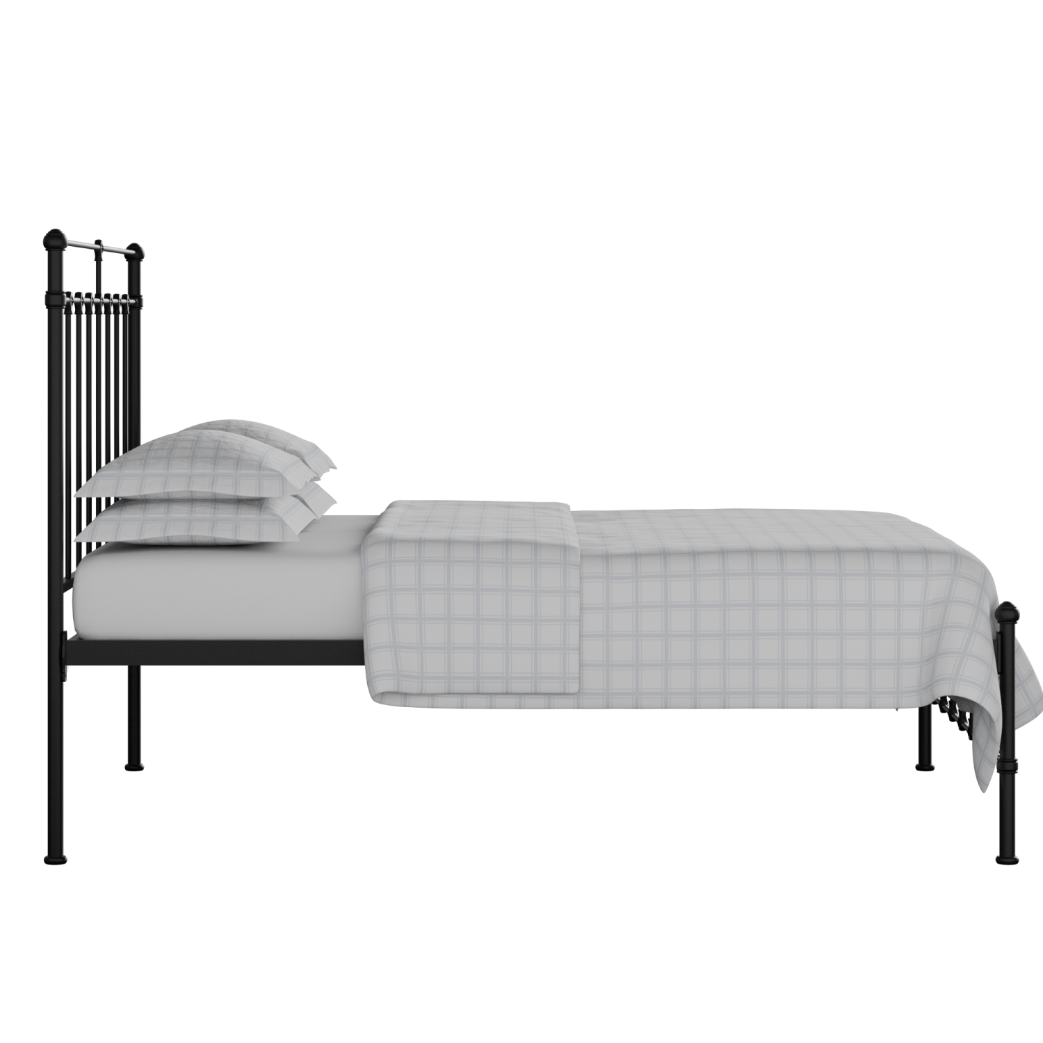 Ashley iron/metal bed in black with Juno mattress