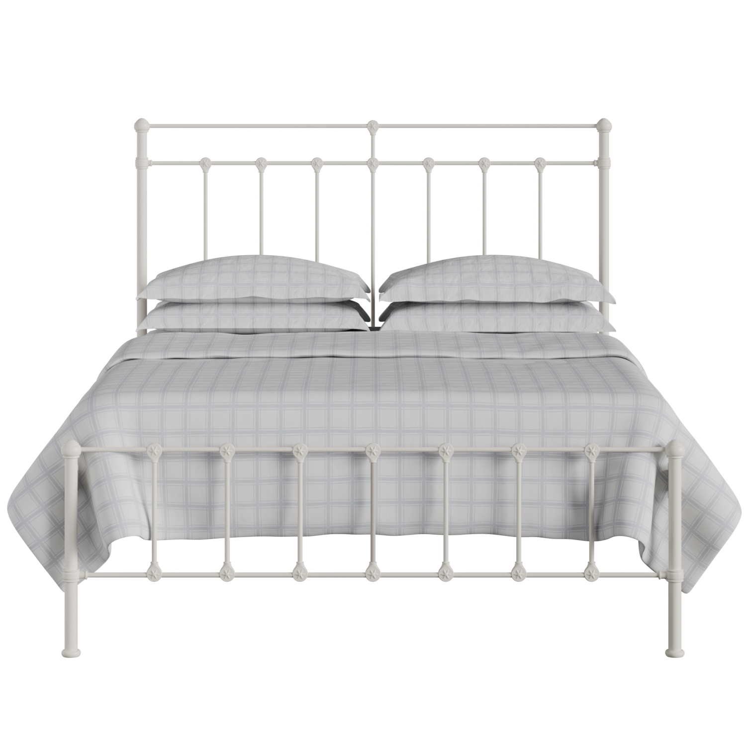 Ashley iron/metal bed in ivory