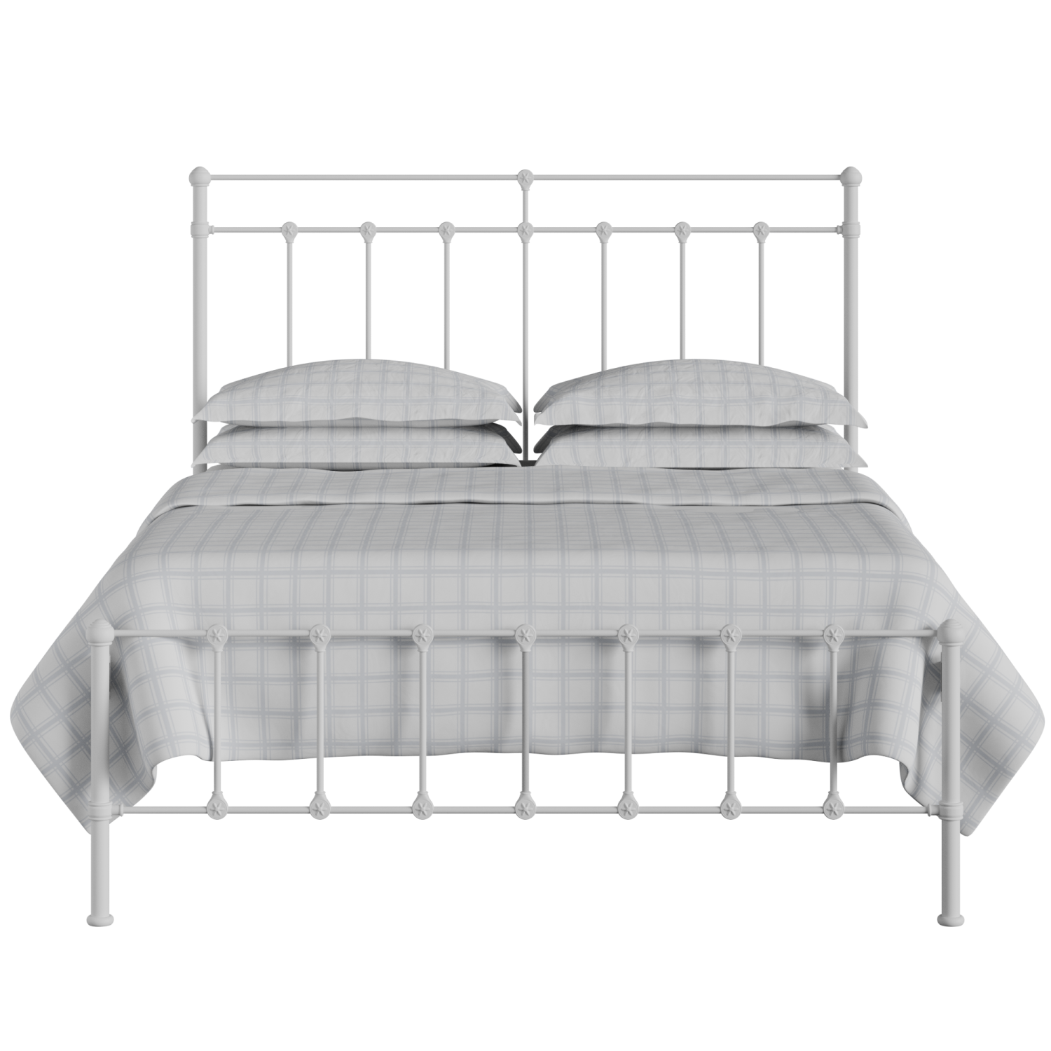 Ashley iron/metal bed in white