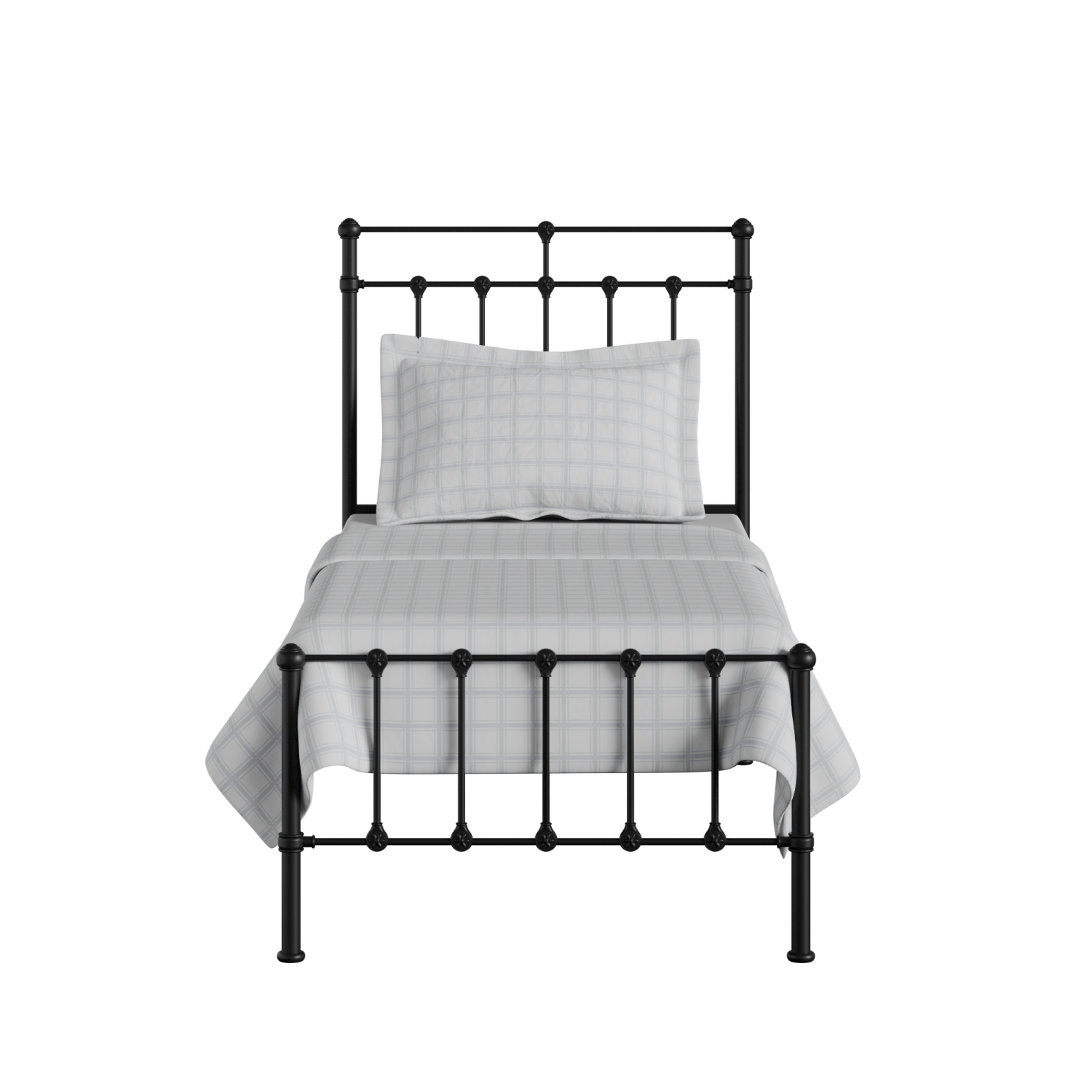 Ashley iron/metal single bed in black