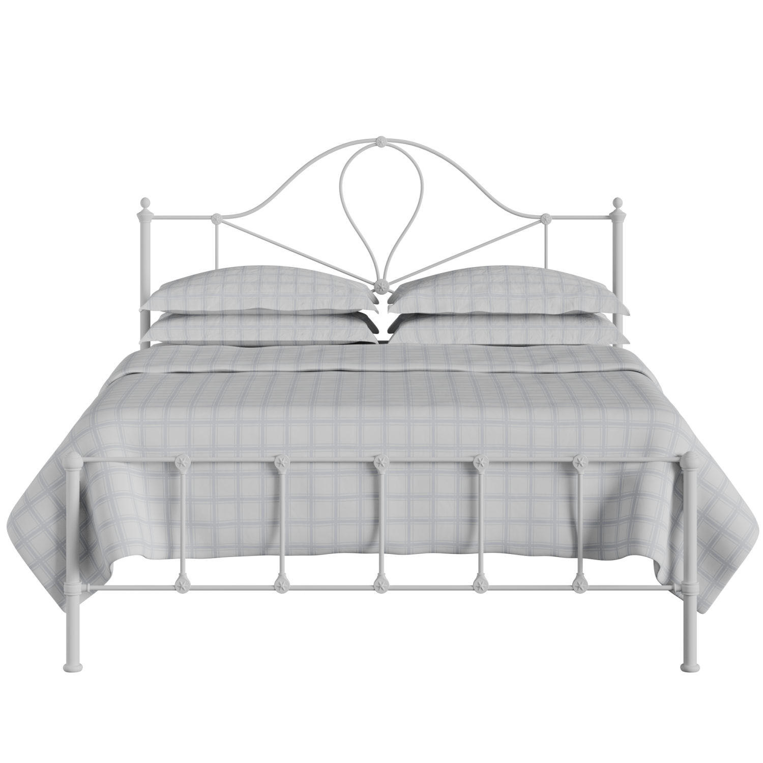 Athena iron/metal bed in white