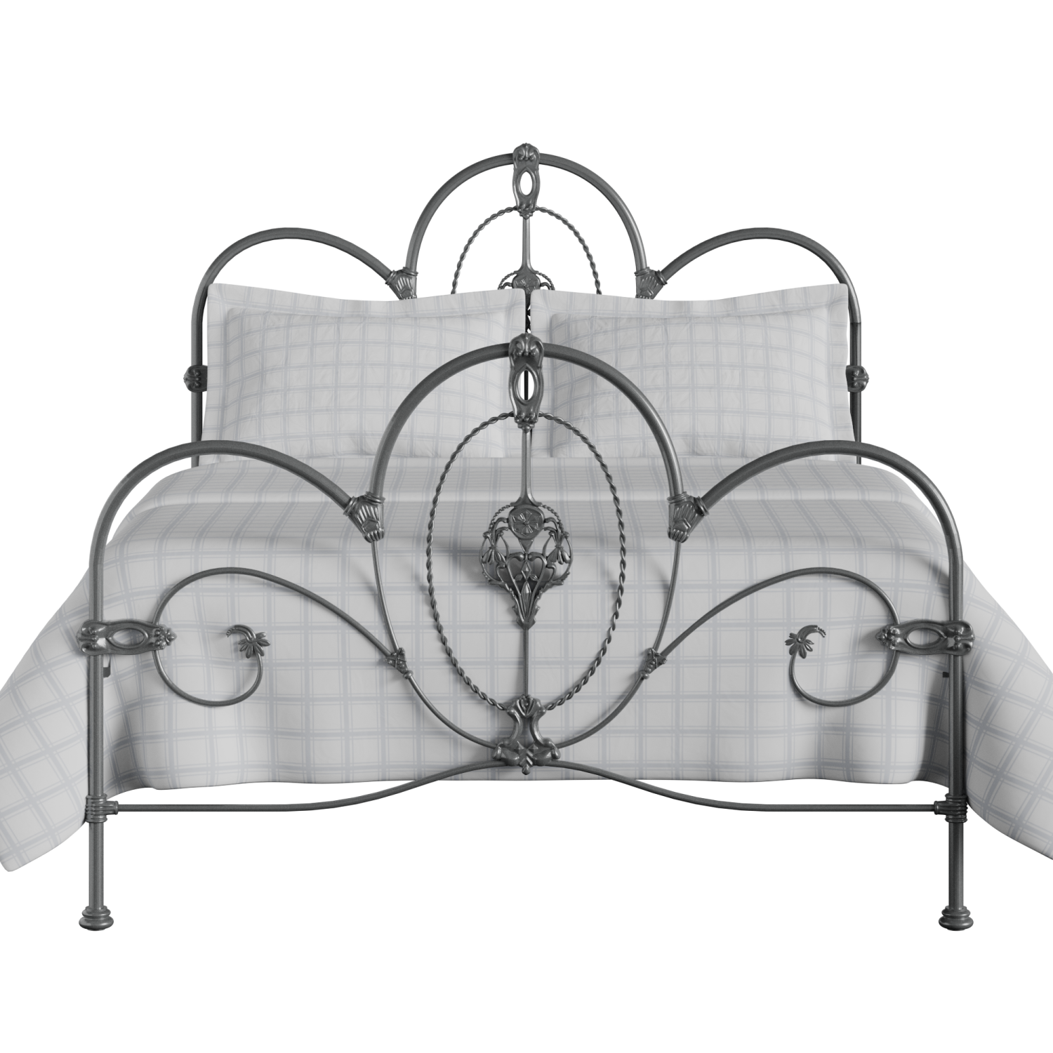 Ballina iron/metal bed in pewter