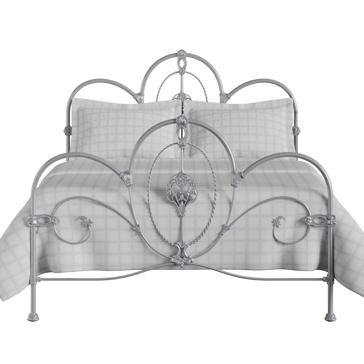 Ballina iron/metal bed in silver