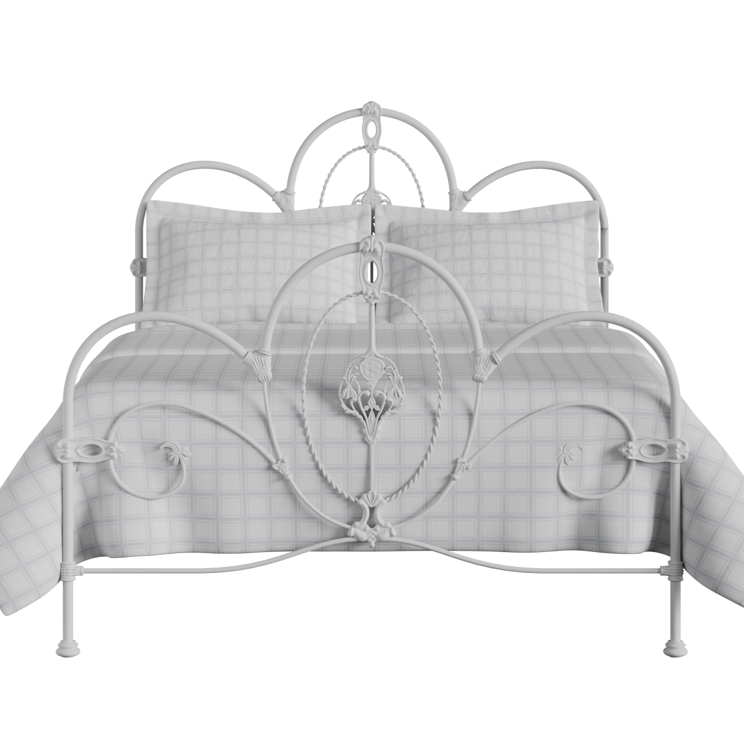 Ballina iron/metal bed in white