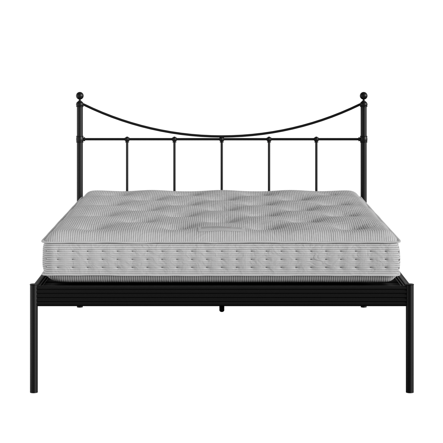 Camden iron/metal bed in black with Juno mattress
