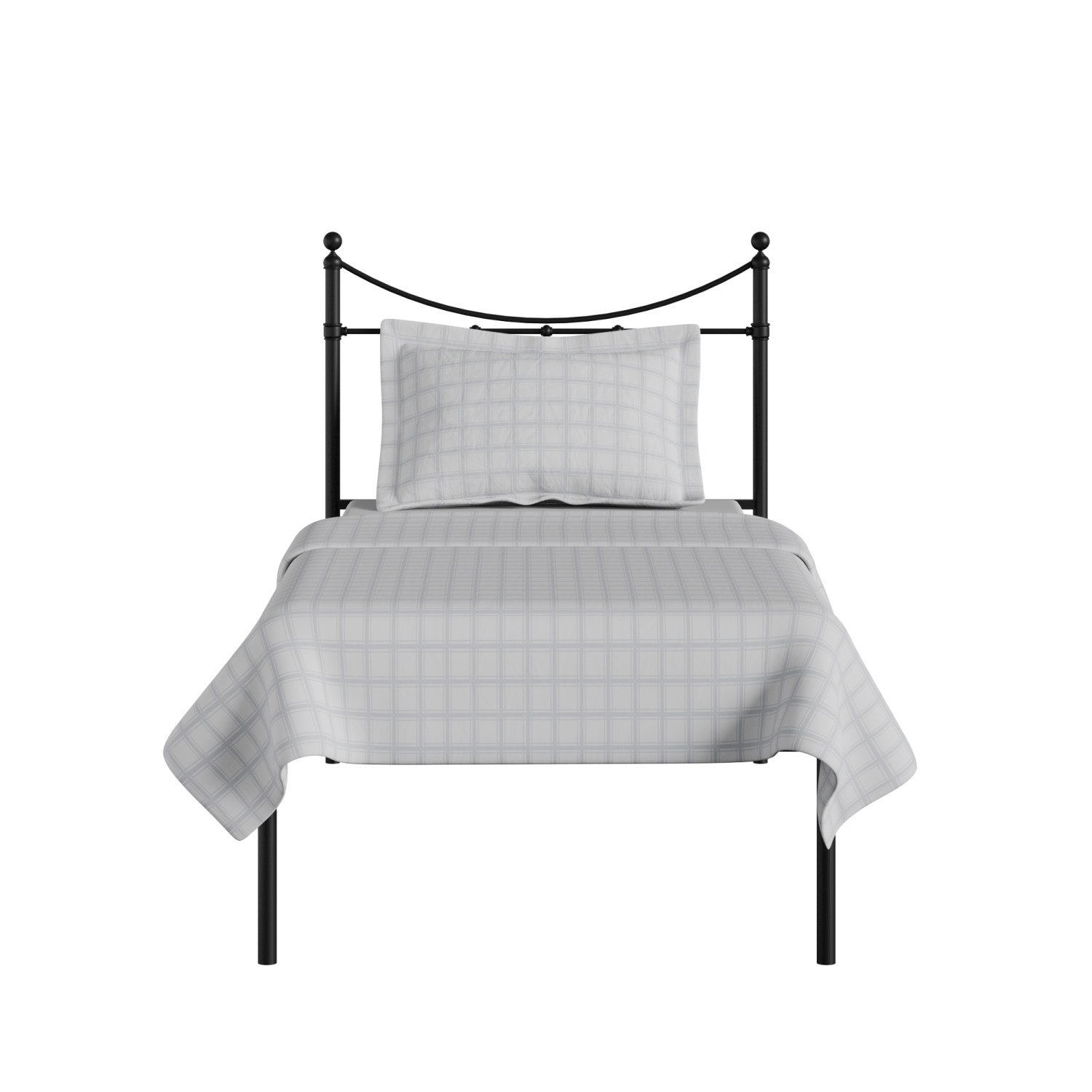 Camden iron/metal single bed in black