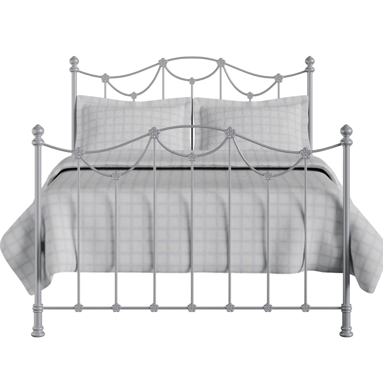 Carie iron/metal bed in silver