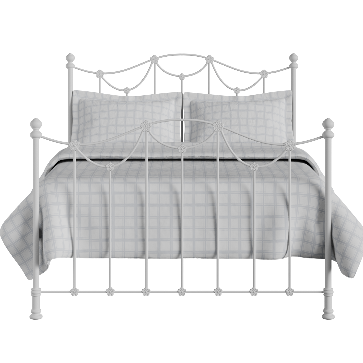 Carie iron/metal bed in white