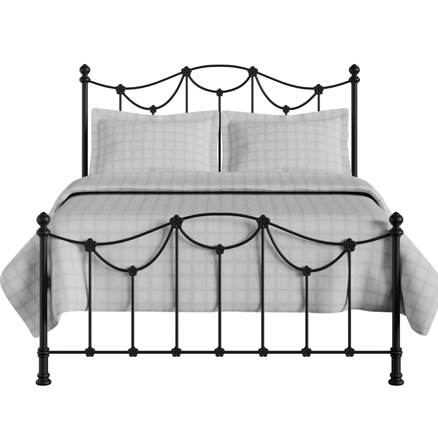 Carie Low Footend iron/metal bed in black